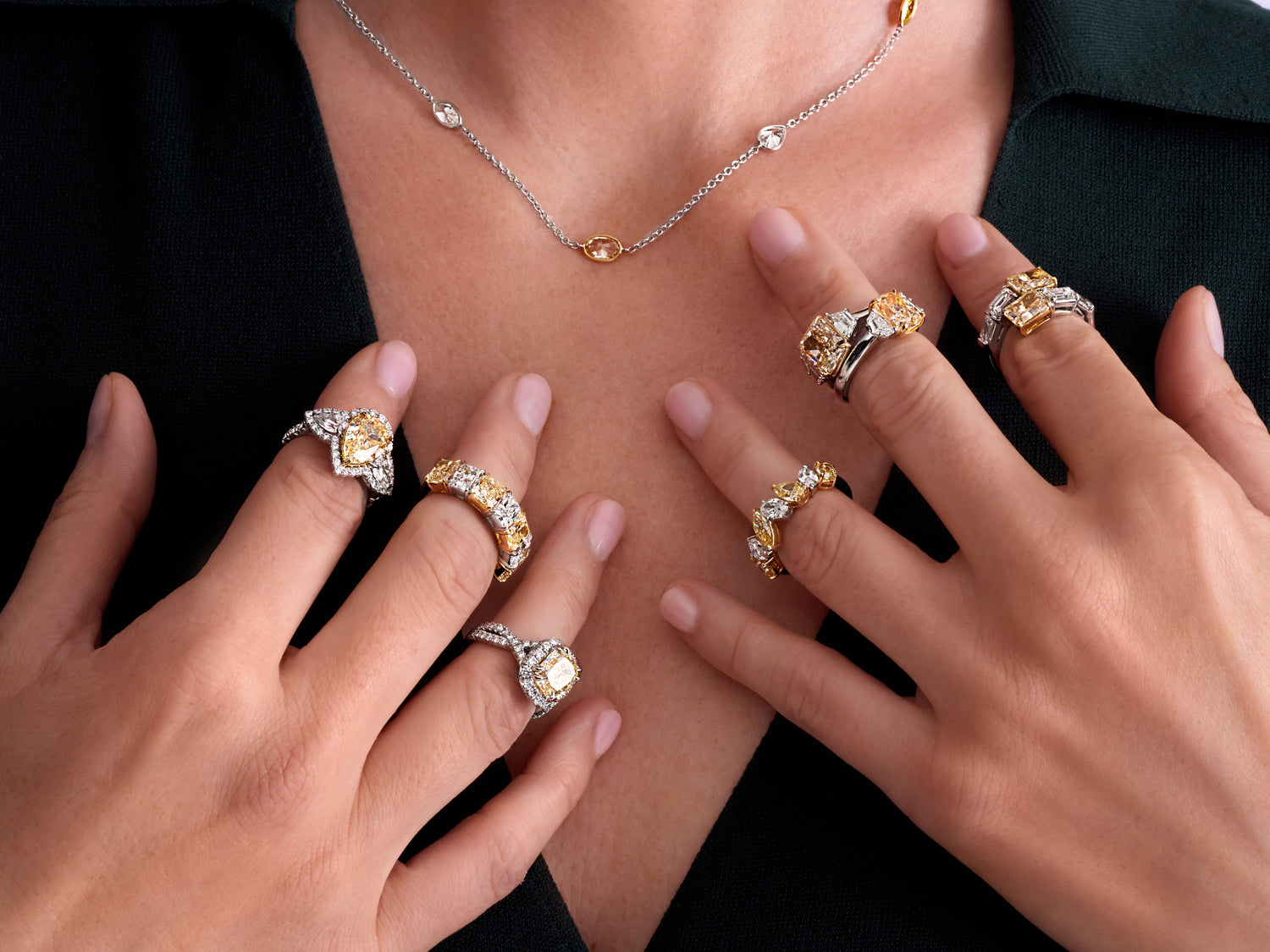 Fancy yellow diamond jewelry piece from the Yellow Diamonds collection at Edward's Jewelry