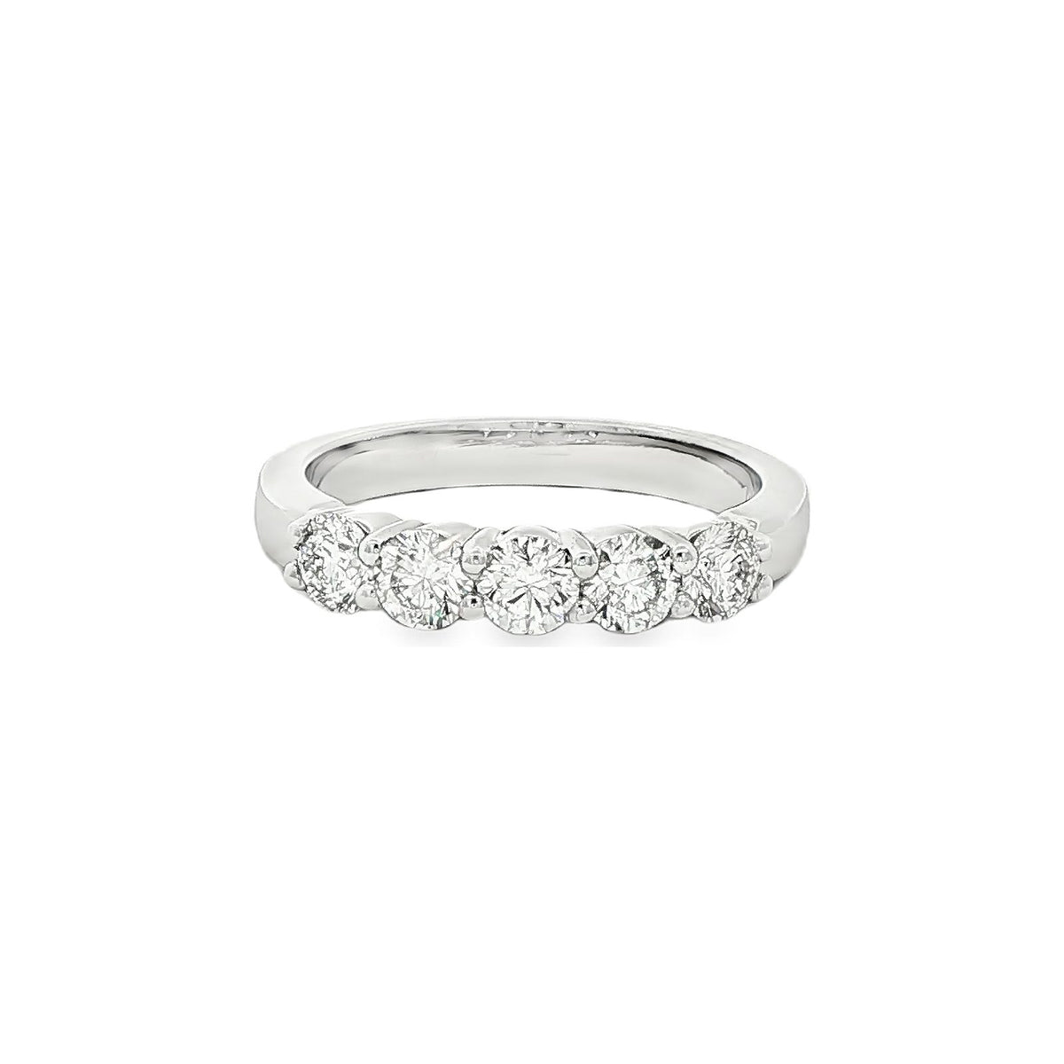 0.83 CT. Five Round Brilliant Diamond Ring in Platinum
