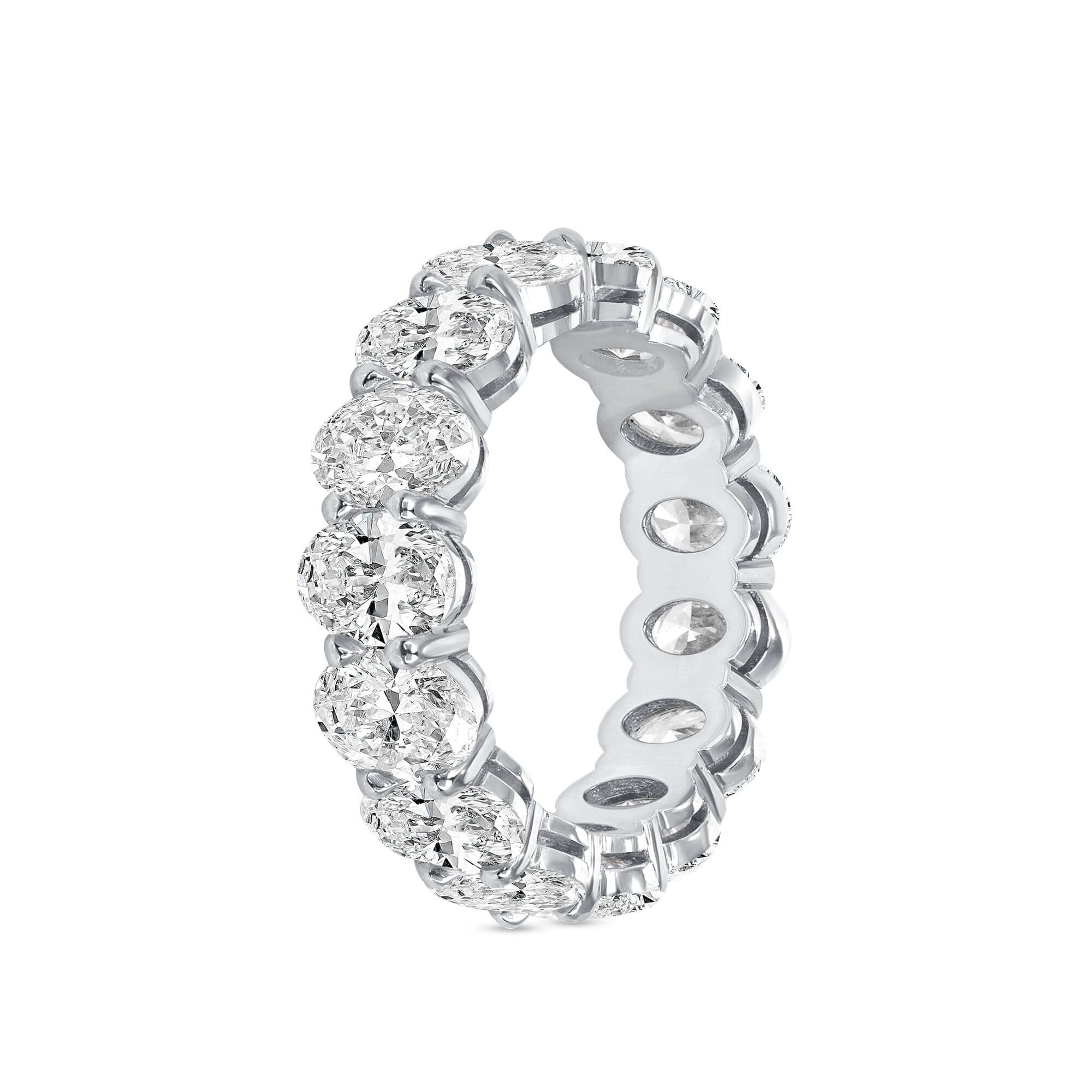 6.18 CT. Oval Cut Diamond Eternity Band in Platinum - Eternity Ring