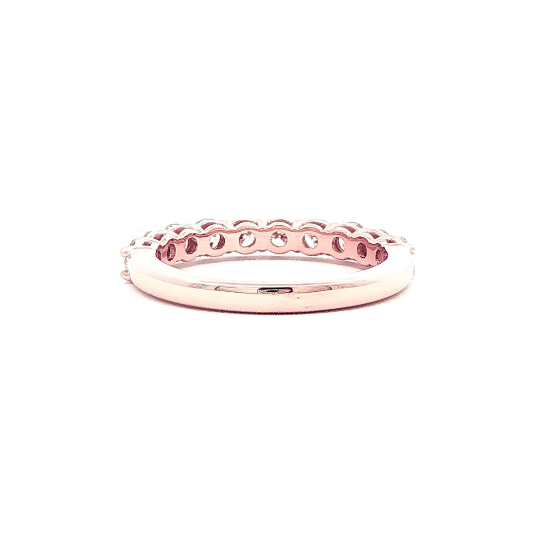 1.11 CT. Ten Round Brilliant Diamond Band in 14K Rose Gold view 2