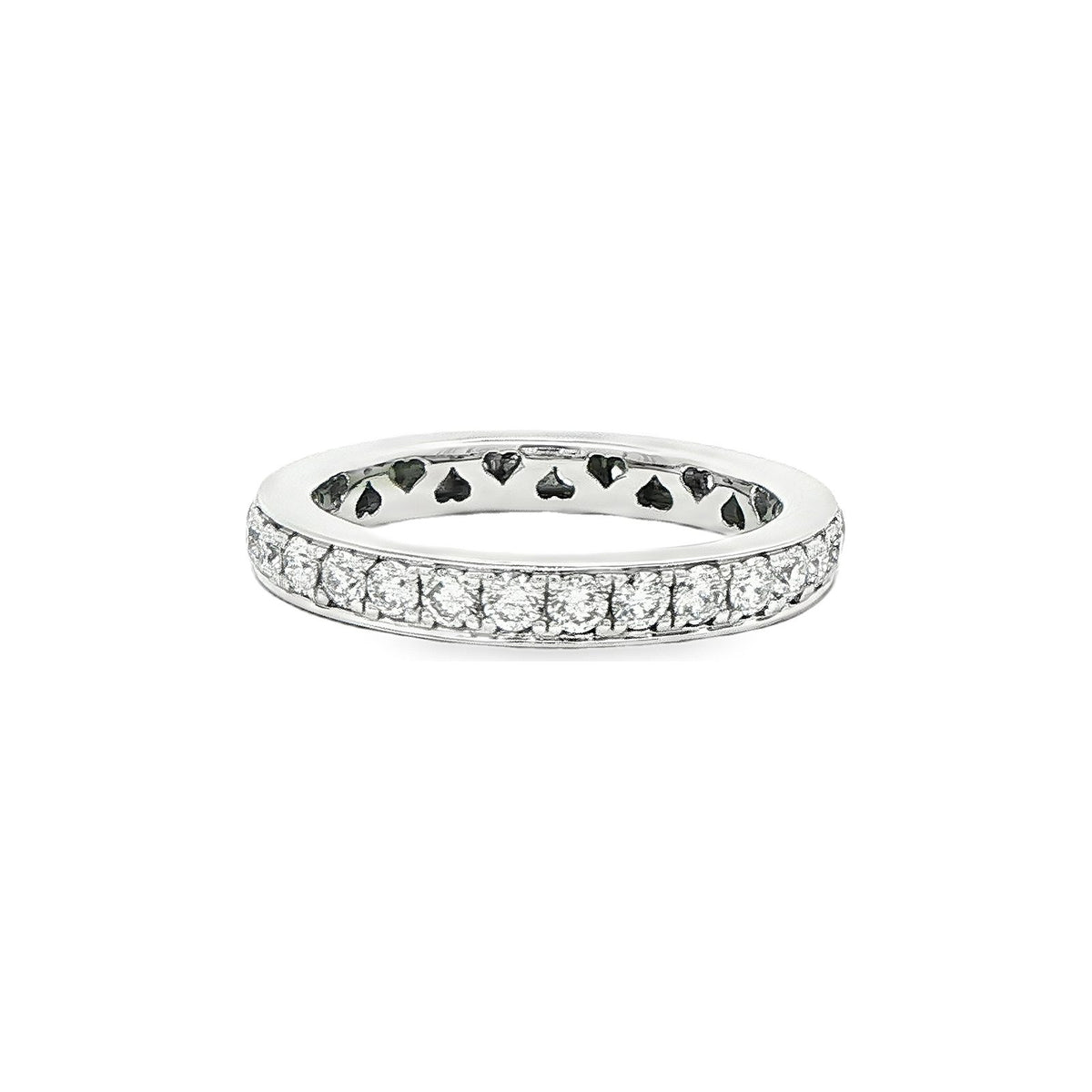 1.13 CT. Pavé Diamond Eternity Band in Platinum view 2