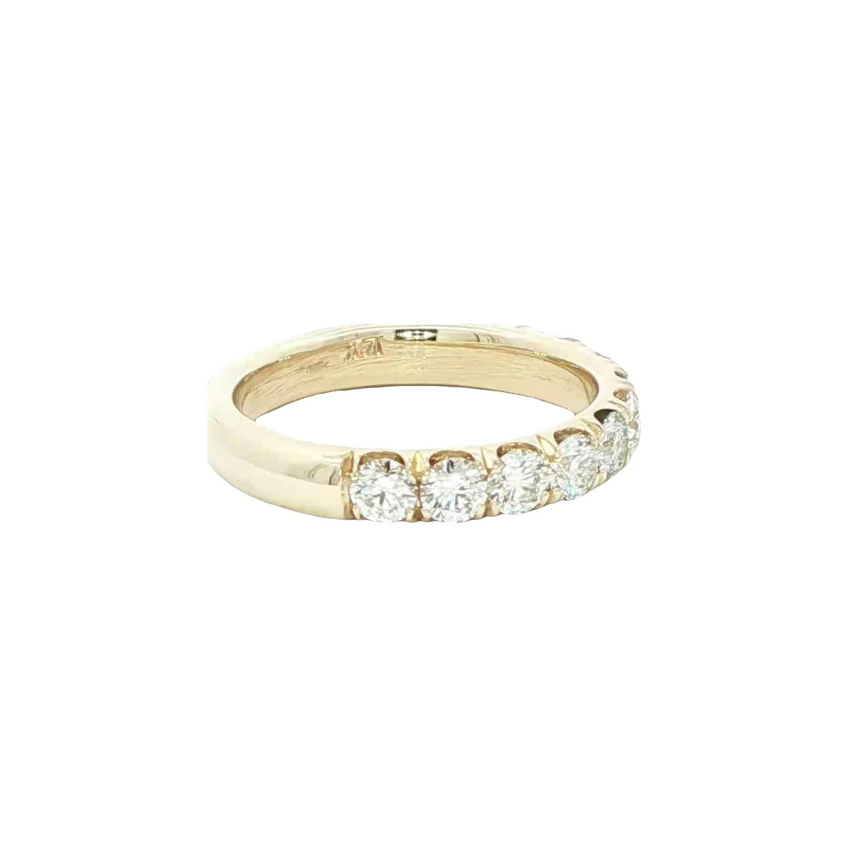 1.23 CT. Eleven Round Brilliant Diamond Band in 14K Yellow Gold