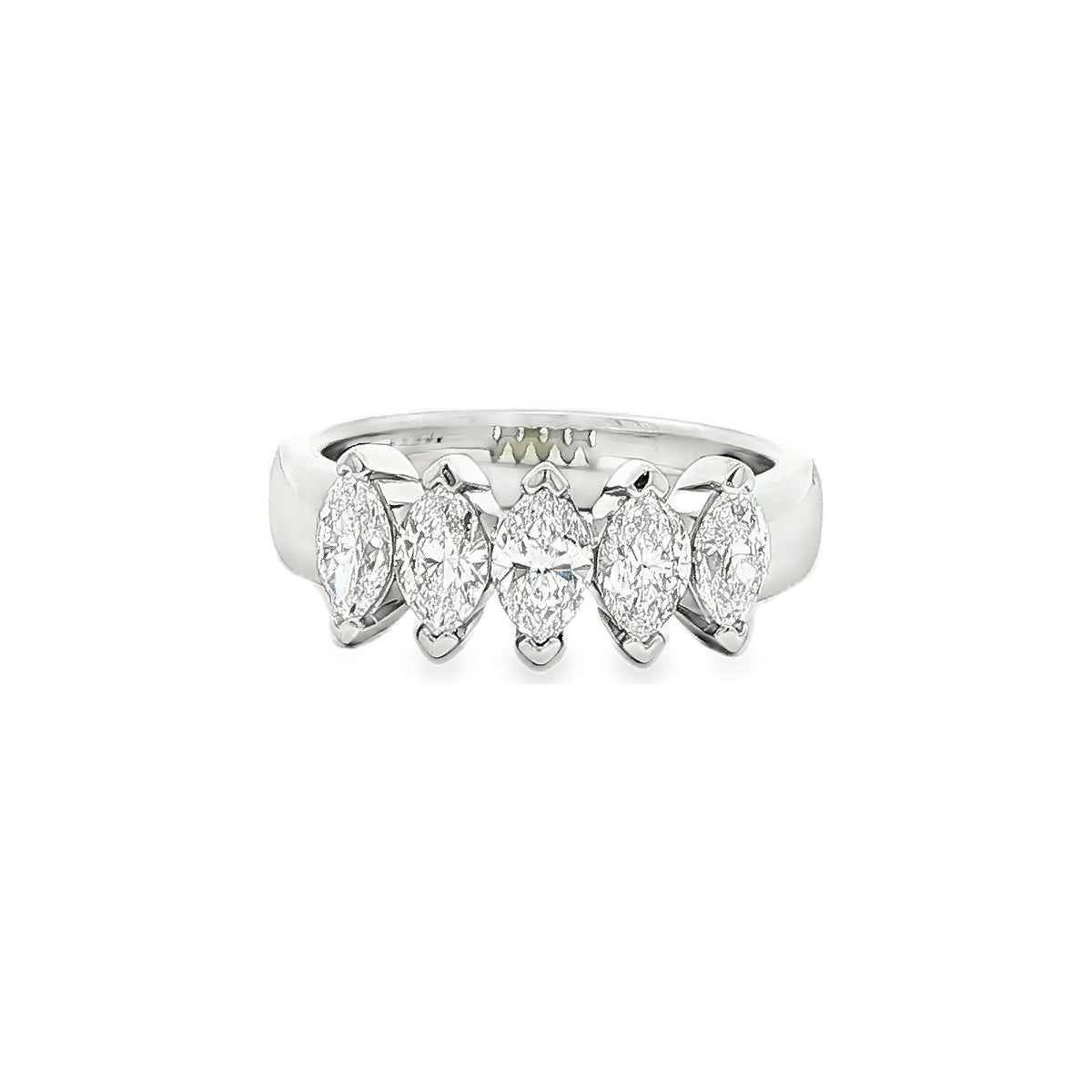 1.27 CT. Five Marquise Brilliant Diamond Ring in Platinum