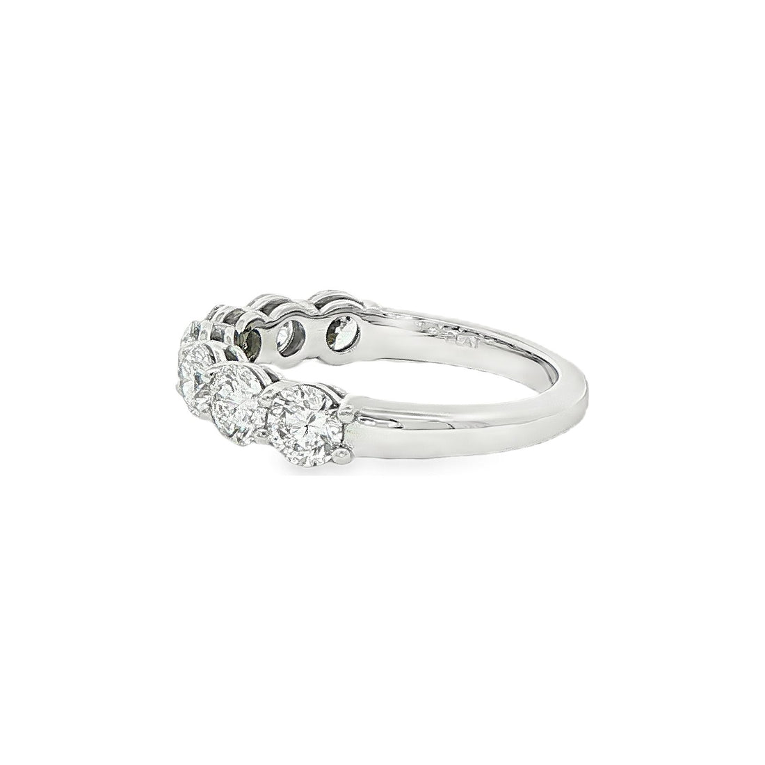 1.71 CT. Seven Round Brilliant Diamond Ring in Platinum view 2