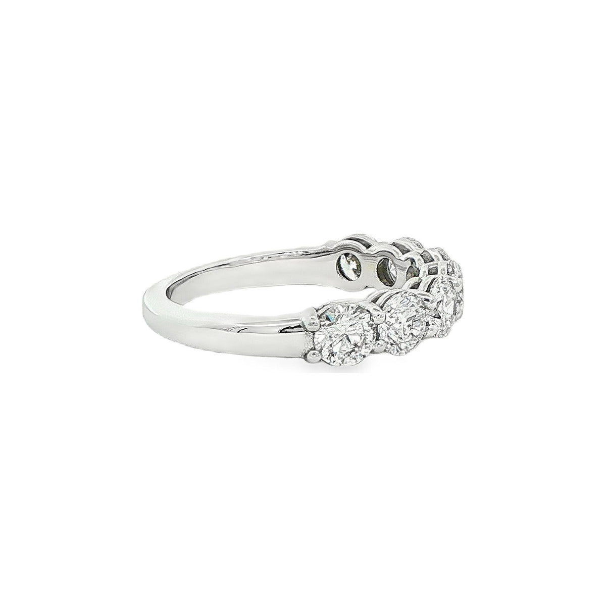 1.71 CT. Seven Round Brilliant Diamond Ring in Platinum view 4