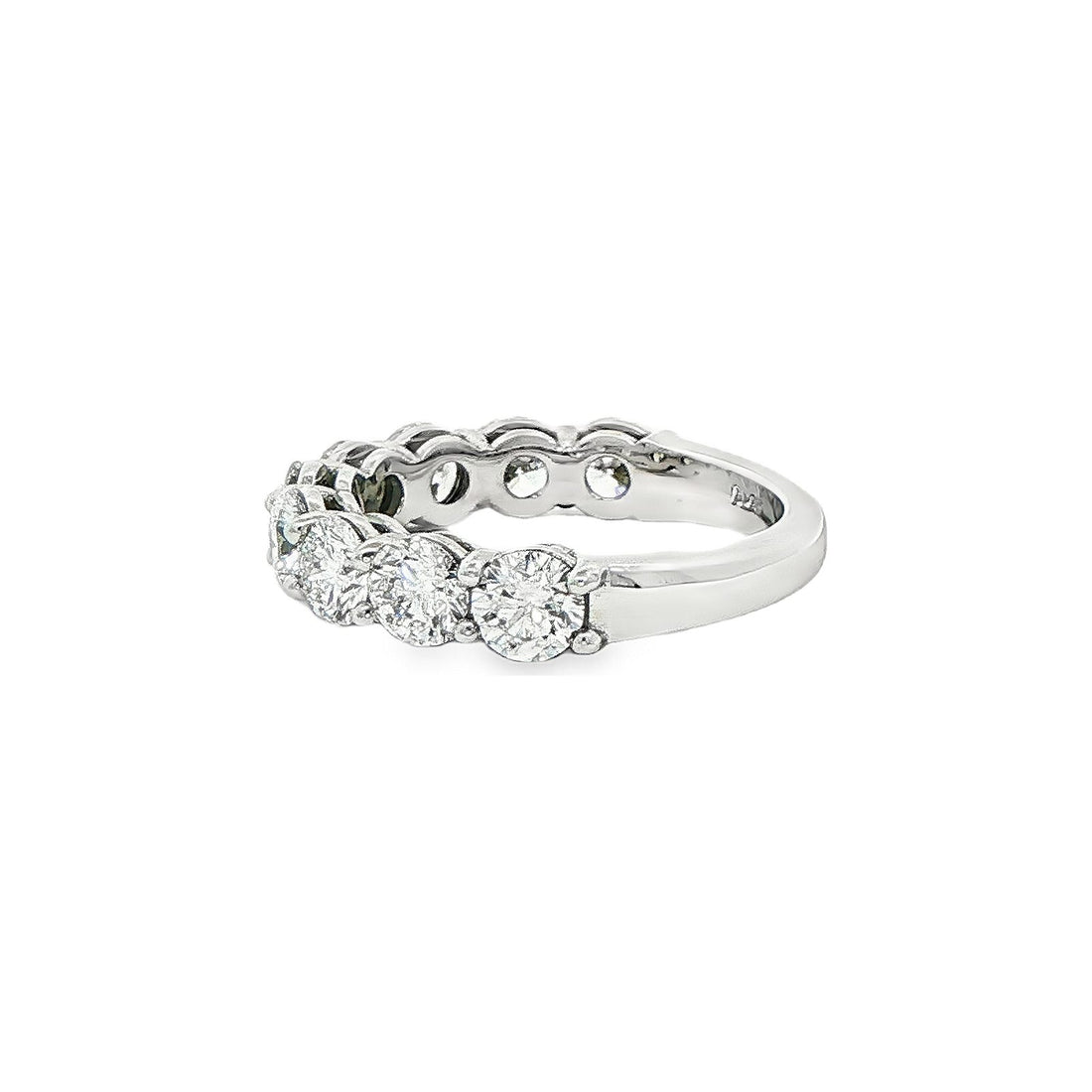 1.76 CT. Nine Round Brilliant Diamond Half Eternity Ring in Platinum view 2