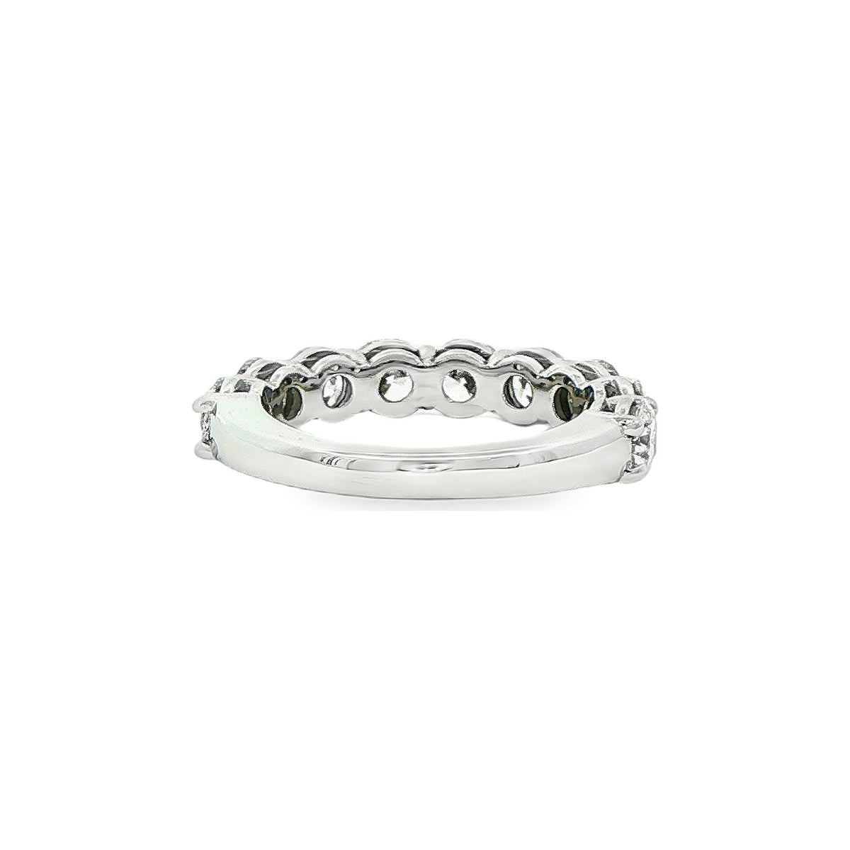 1.76 CT. Nine Round Brilliant Diamond Half Eternity Ring in Platinum view 3
