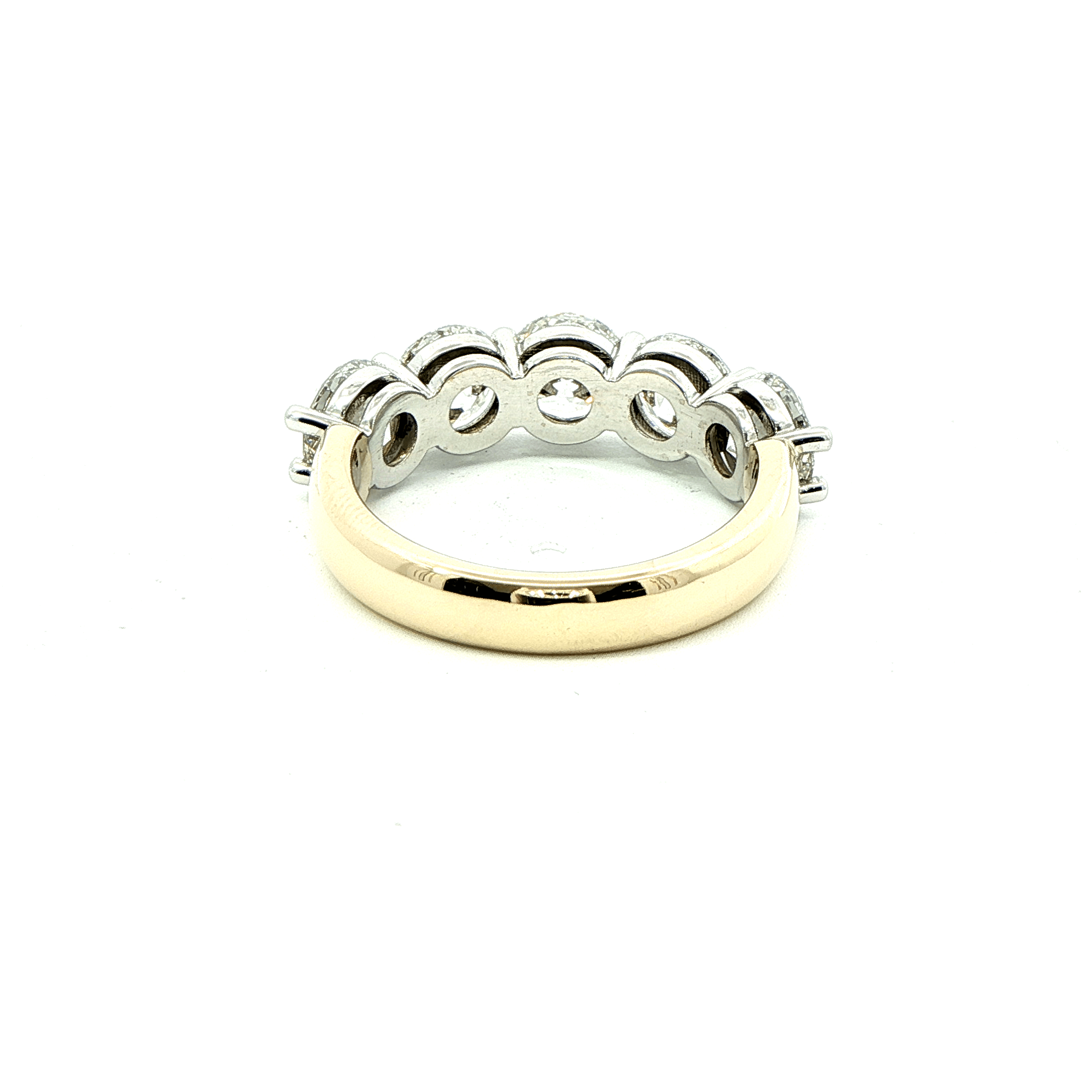Five Round Brilliant Diamond with GIA Certified in 14K Gold - RING