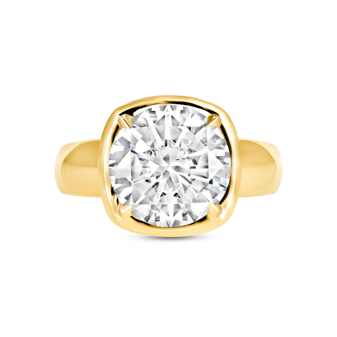 4.01 CT. Round Diamond Ring in 14K Yellow Gold - Engagement Rings