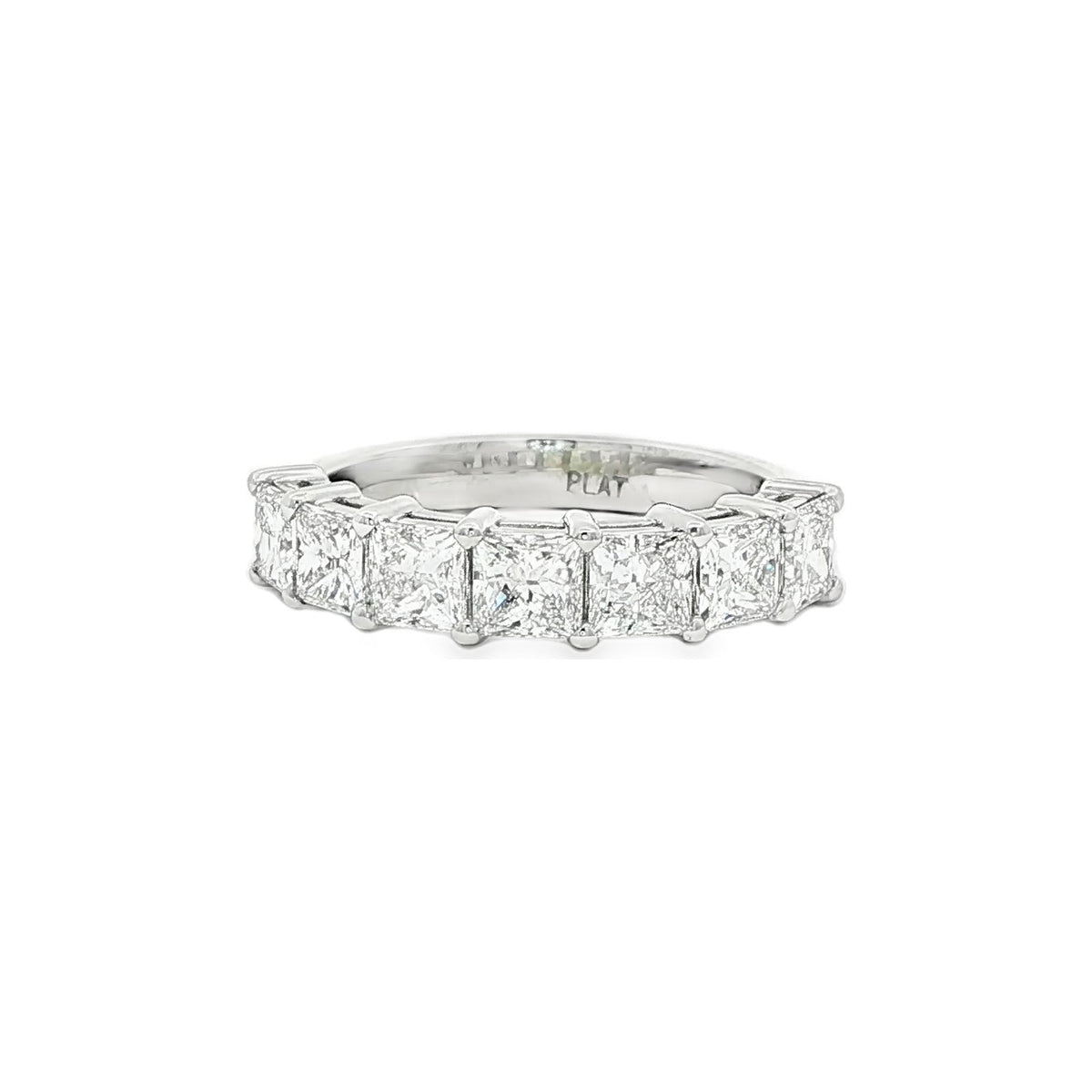 2.21 CT. Seven Princess Cut Diamond Half Eternity Ring in Platinum