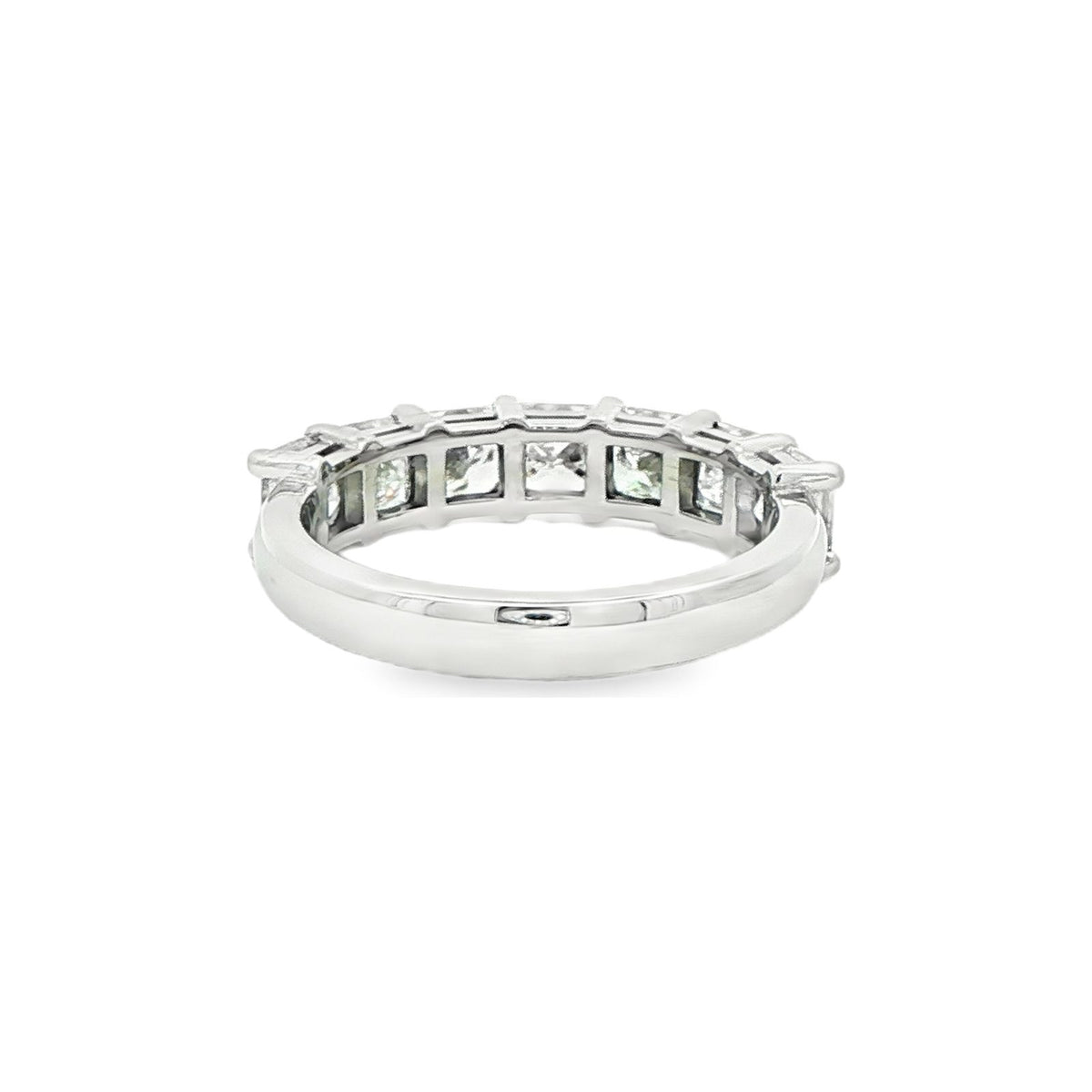 2.21 CT. Seven Princess Cut Diamond Half Eternity Ring in Platinum view 3