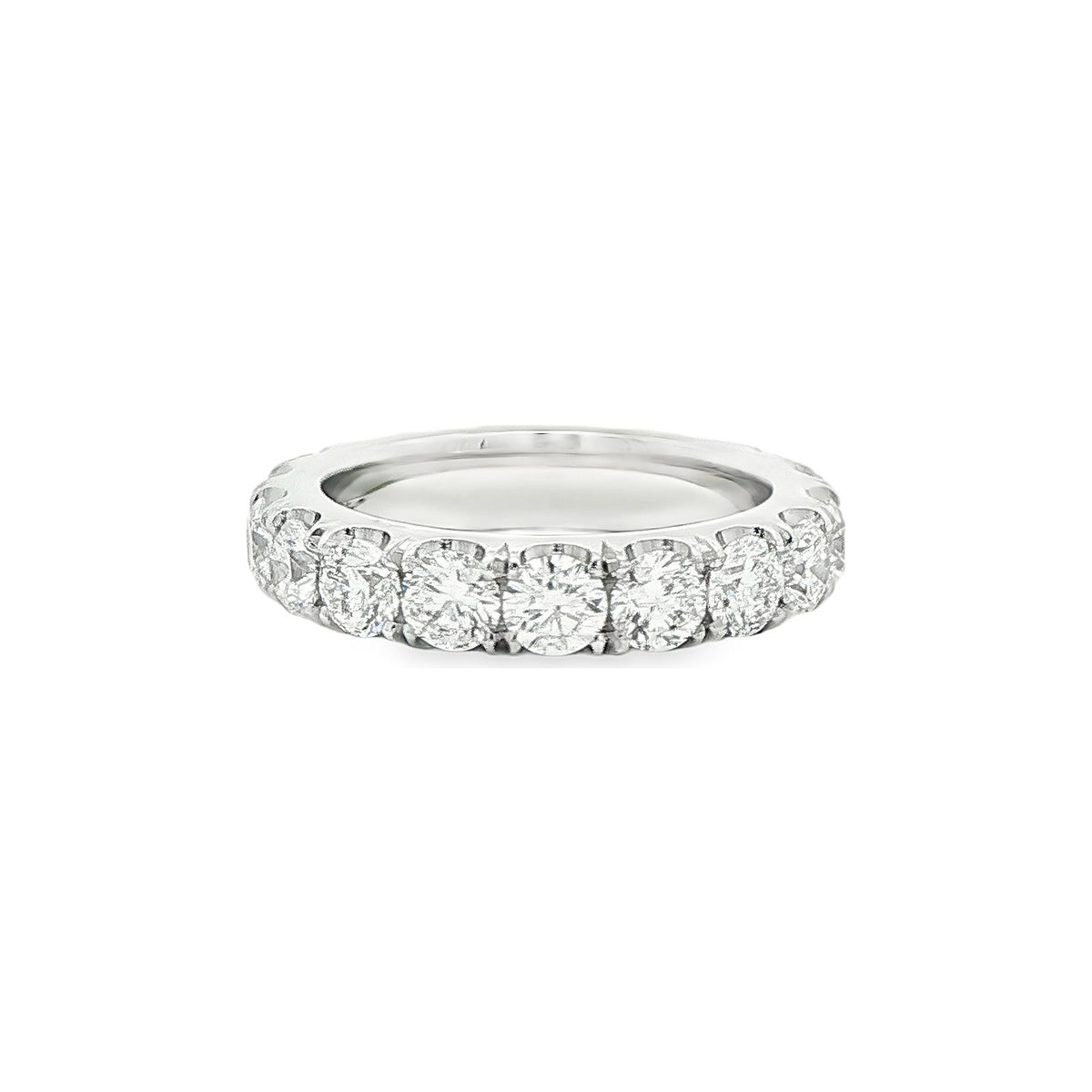 3.33 CT. Round Brilliant Diamond Eternity Band in Platinum view 3