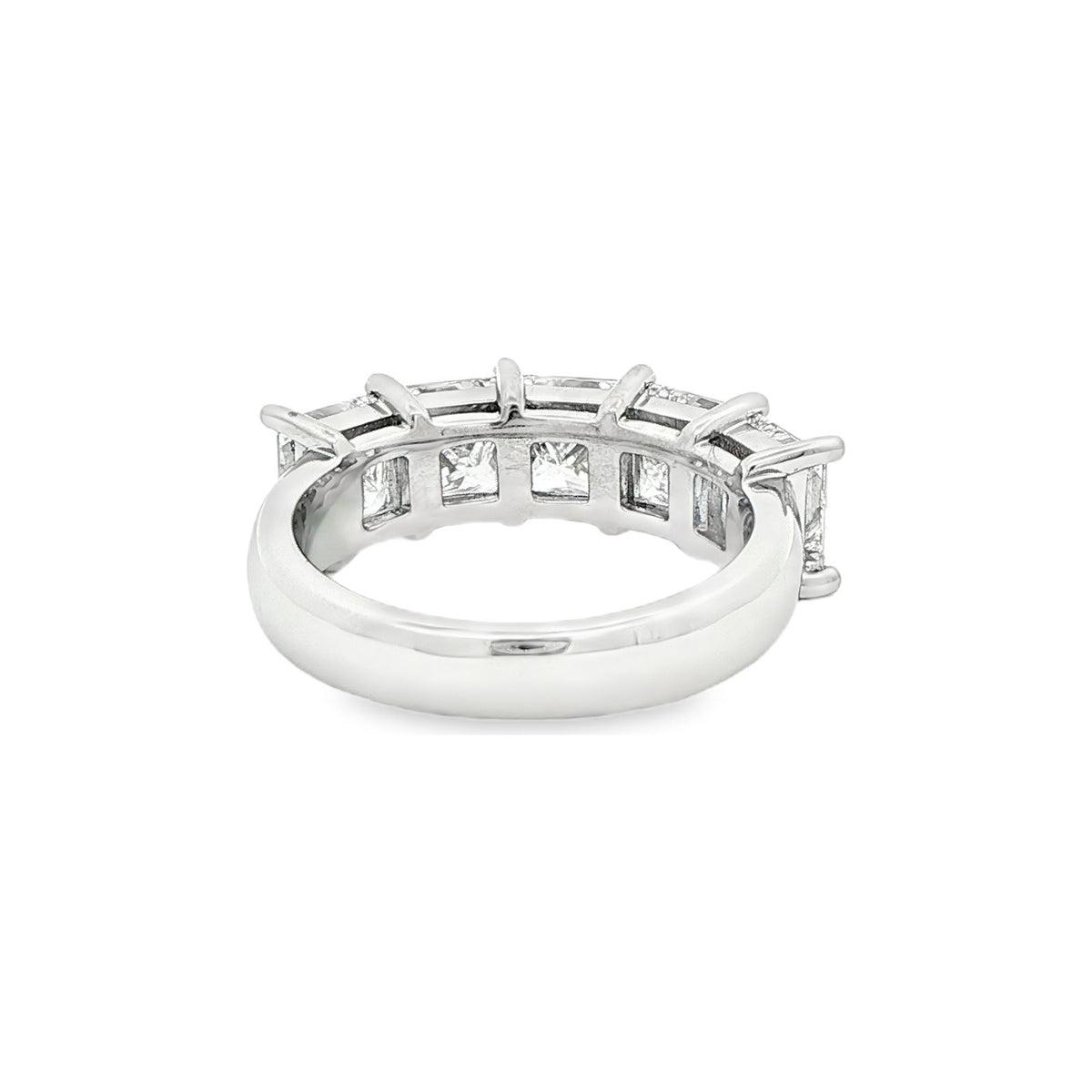3.51 CT. Five GIA Certified Princess Cut Diamond Band in Platinum view 5