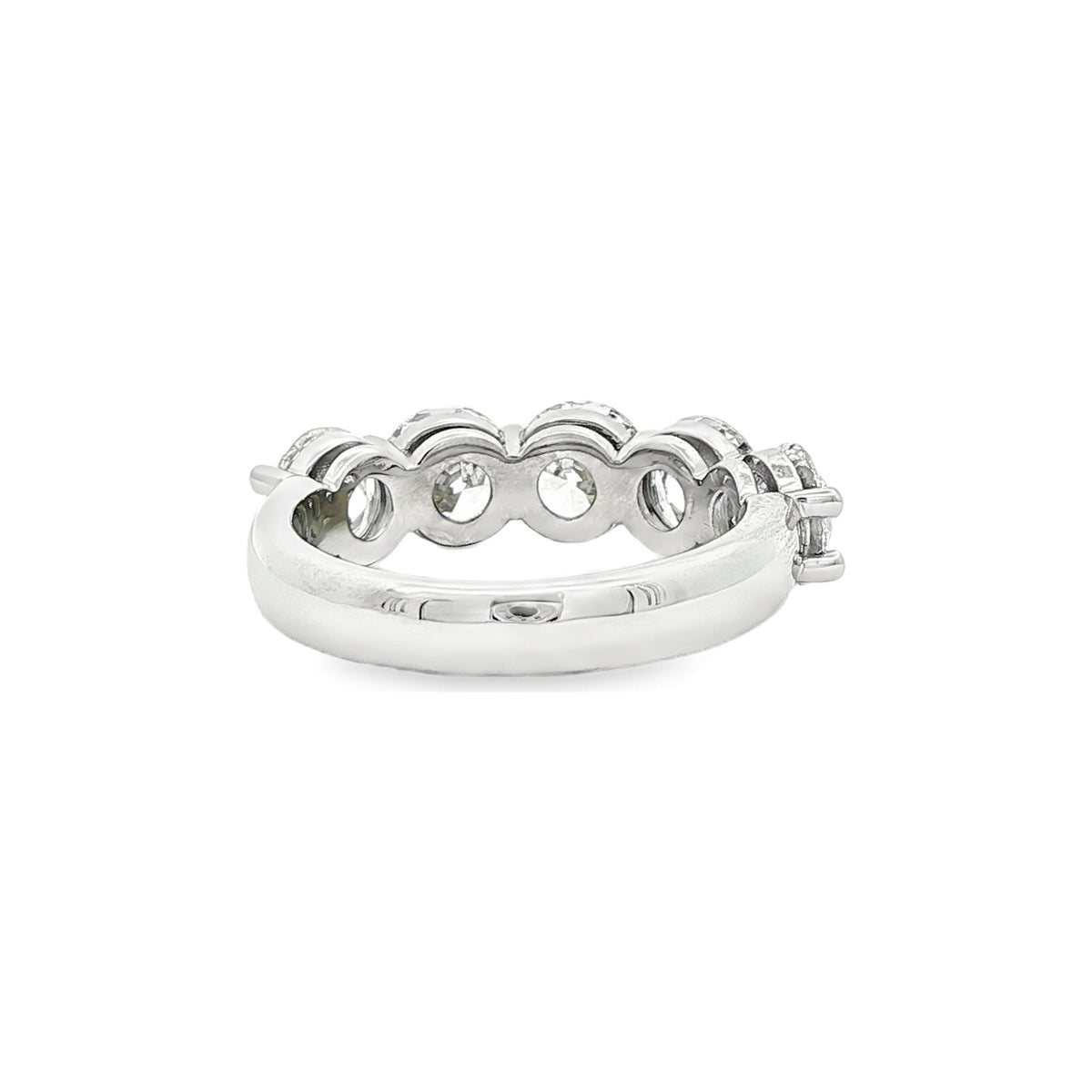 3.51 CT. Five GIA Certified Round Brilliant Diamond Band in Platinum view 3