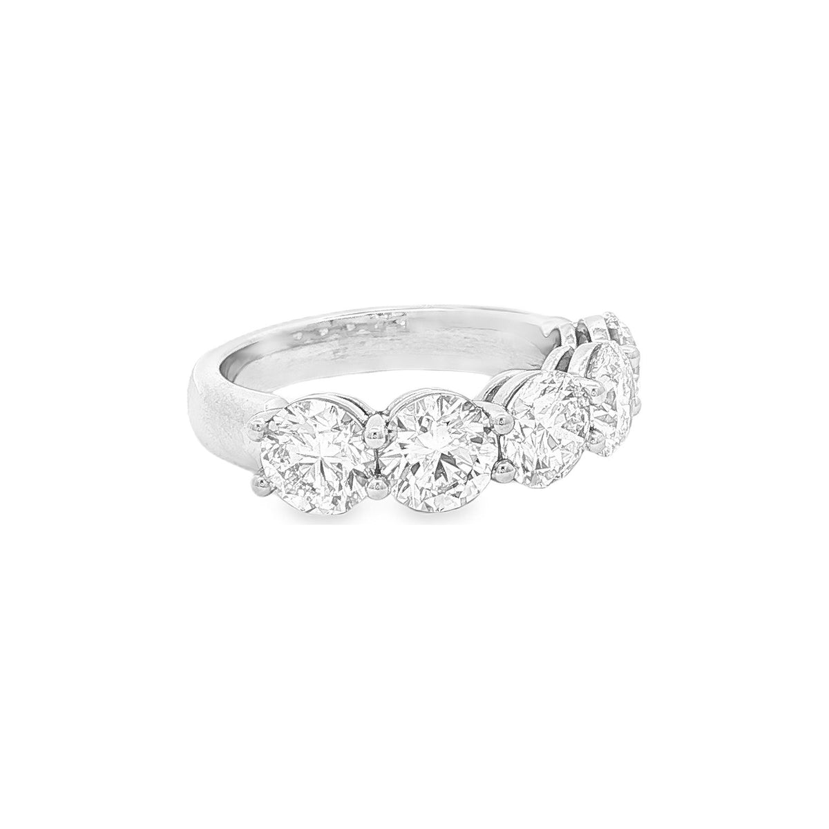 3.54 CT. Five GIA Certified Round Brilliant Diamond Band in Platinum view 2