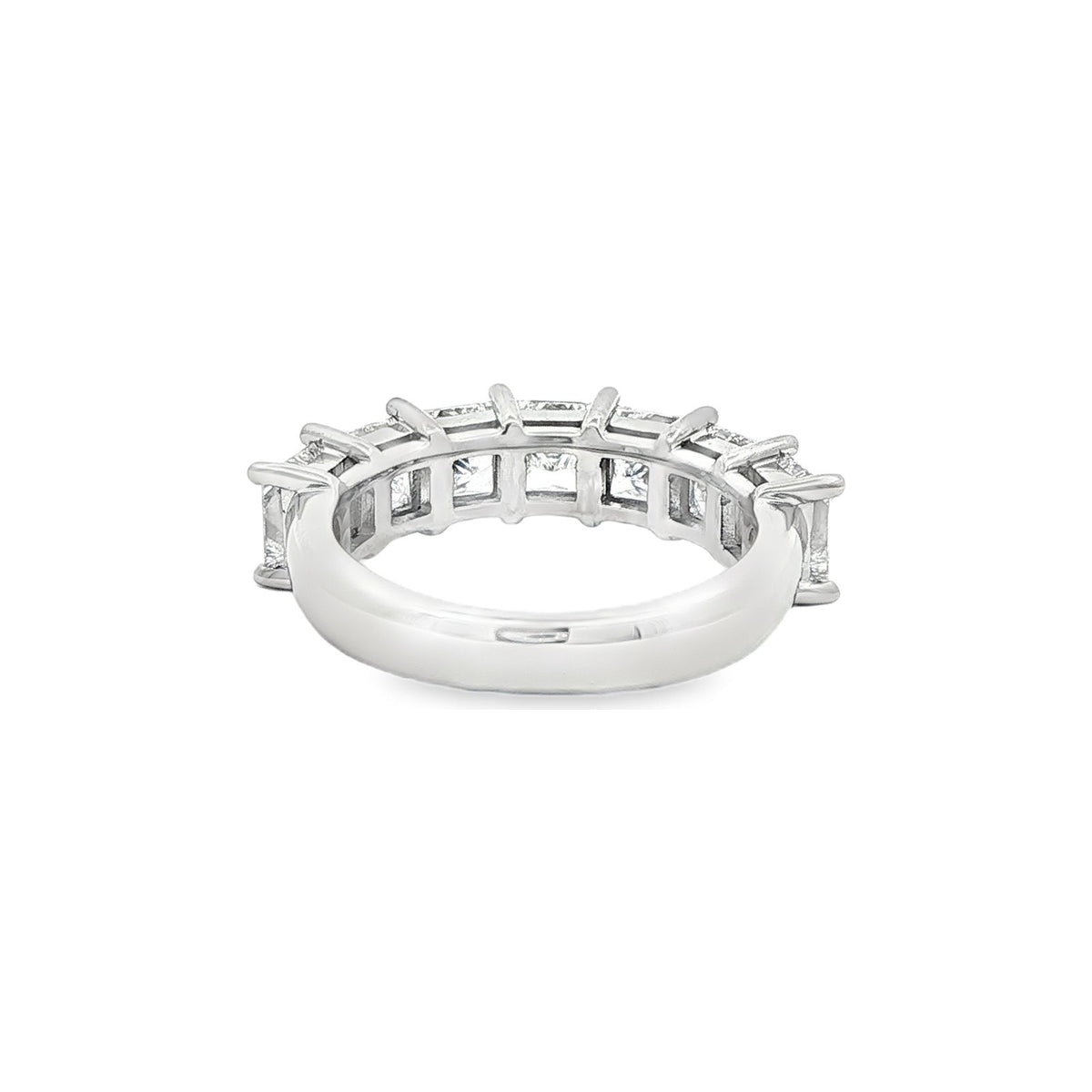 3.55 CT. GIA Certified Princess Cut Diamond Half Eternity Band in Platinum view 5