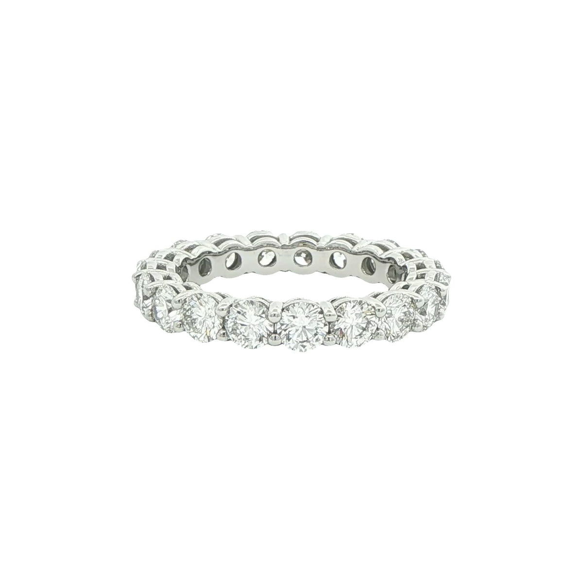 3.76 CT. GIA Certified Round Brilliant Diamond Eternity Band in Platinum