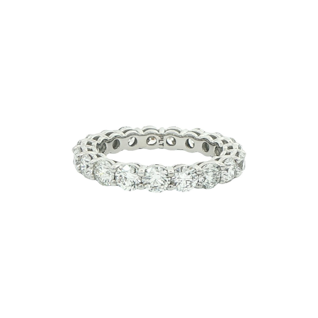 3.76 CT. GIA Certified Round Brilliant Diamond Eternity Band in Platinum view 2