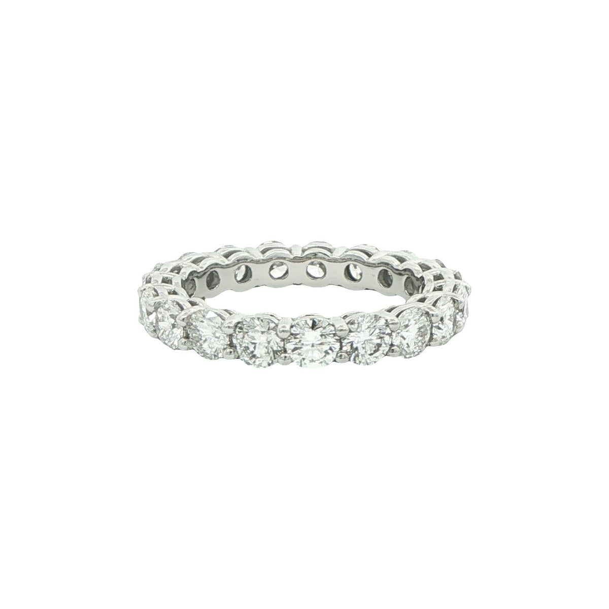 3.76 CT. GIA Certified Round Brilliant Diamond Eternity Band in Platinum view 4