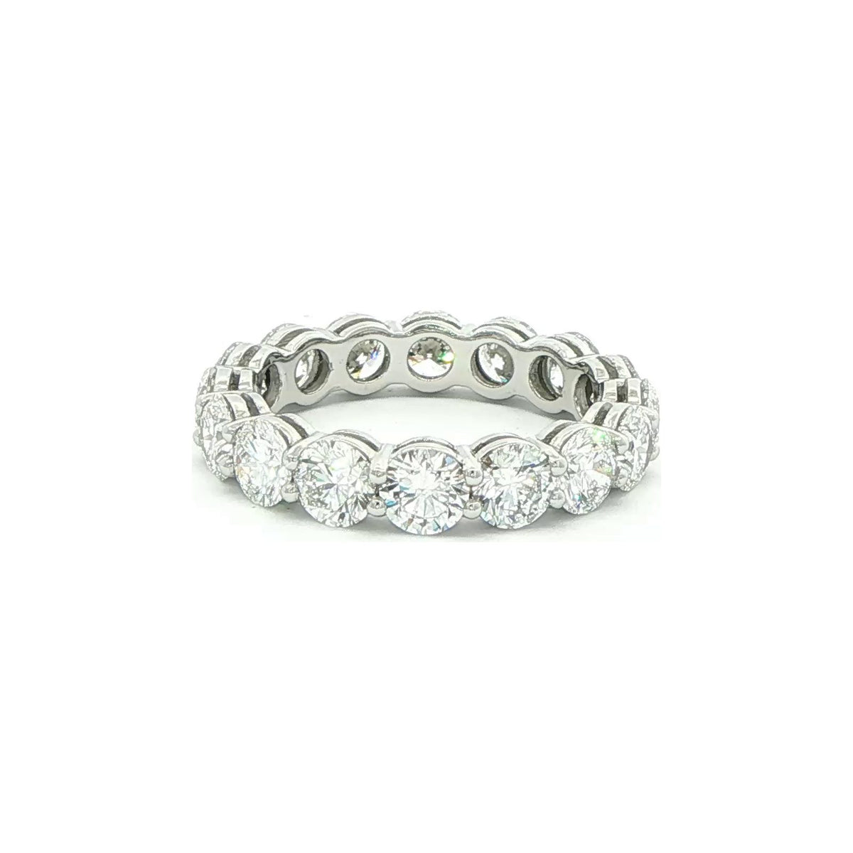 3.82 CT. Round Brilliant Diamond Eternity Band in Platinum