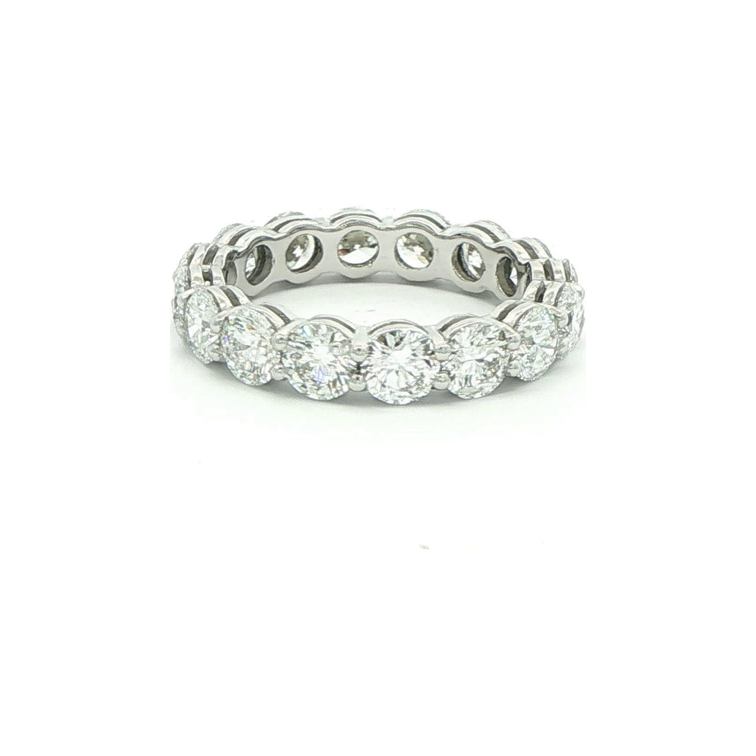 3.82 CT. Round Brilliant Diamond Eternity Band in Platinum view 2
