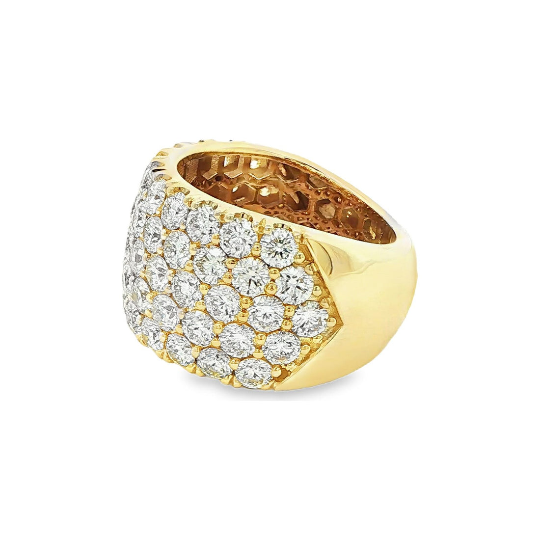 4.79 CT. Pavé Diamond Eternity Band in 14K Yellow Gold view 2