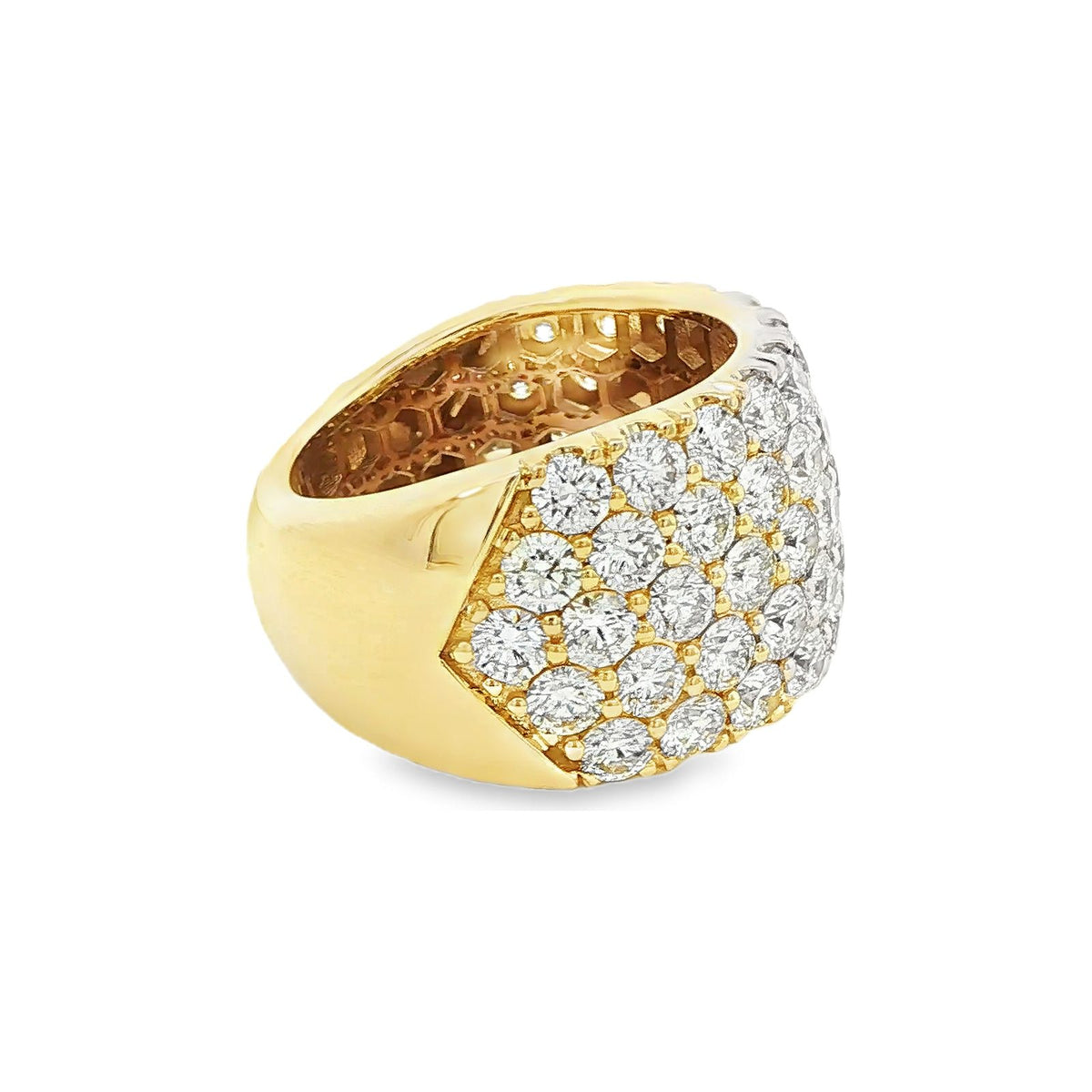 4.79 CT. Pavé Diamond Eternity Band in 14K Yellow Gold view 4