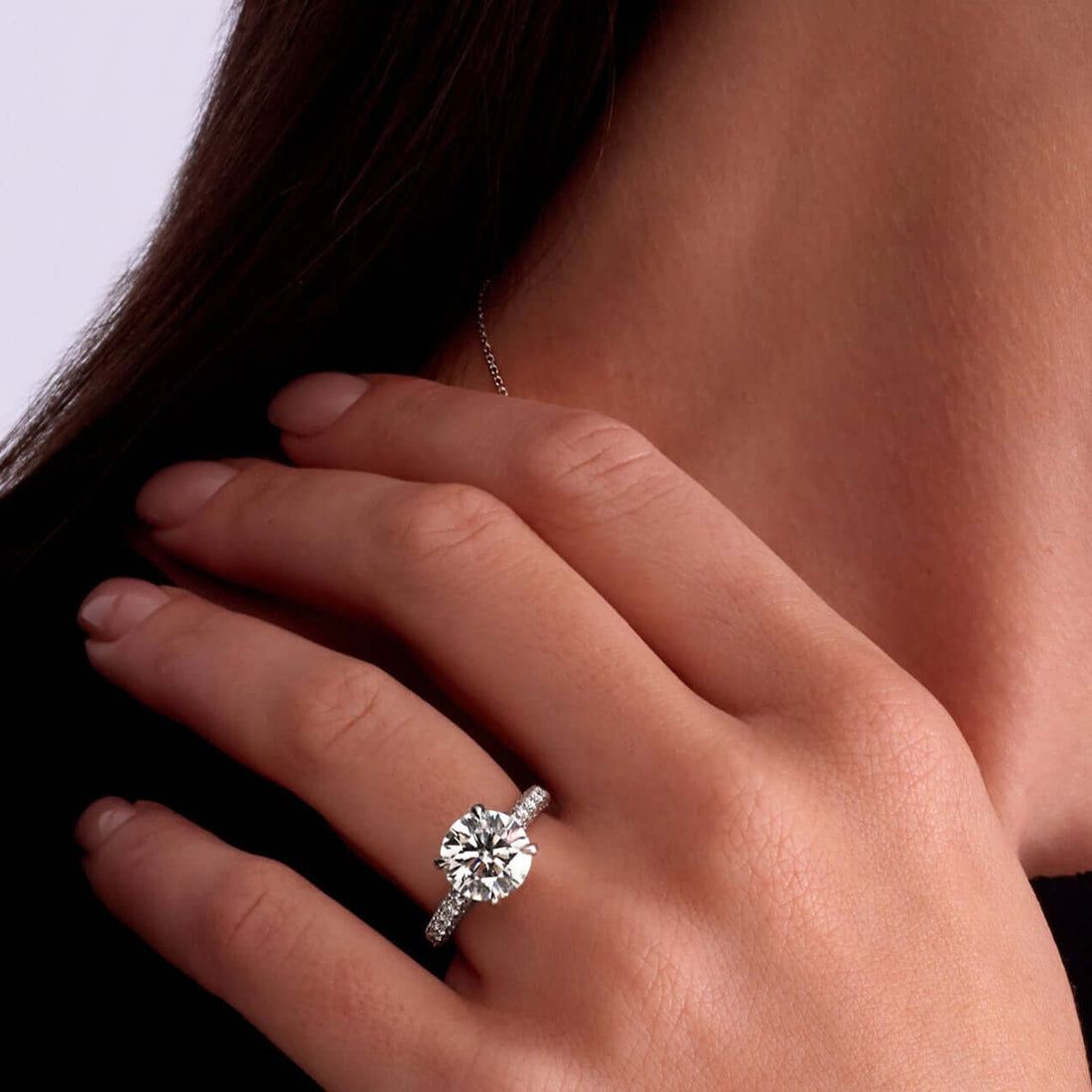 4.28 CT. Round Brilliant Diamond Ring in Platinum - Engagement Rings