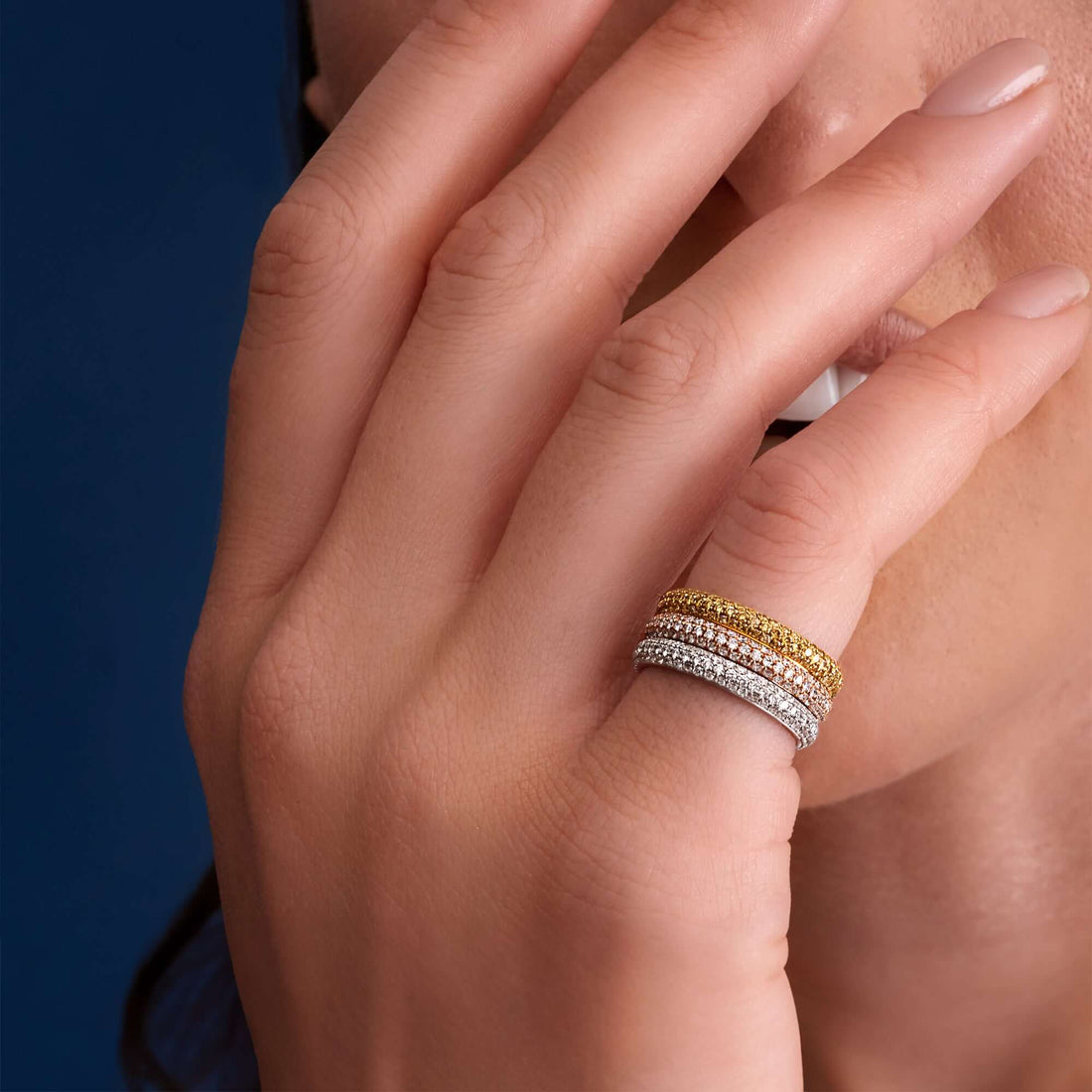 0.79 CT. Round Brilliant Diamond Eternity Band in 14K White Gold - Eternity Ring
