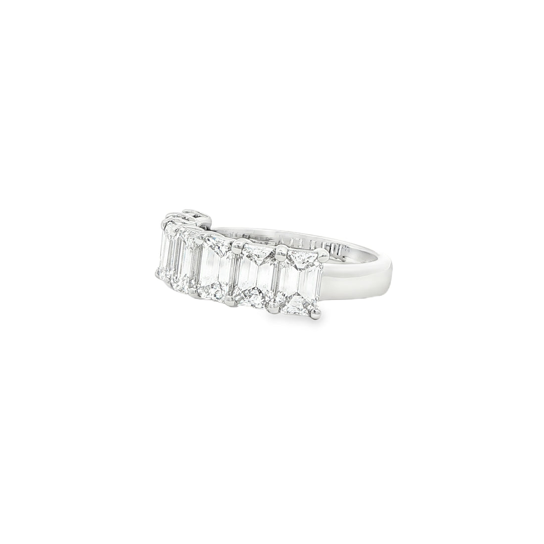 2.90 CT. Seven GIA Certified Emerald Cut Diamond Band in Platinum