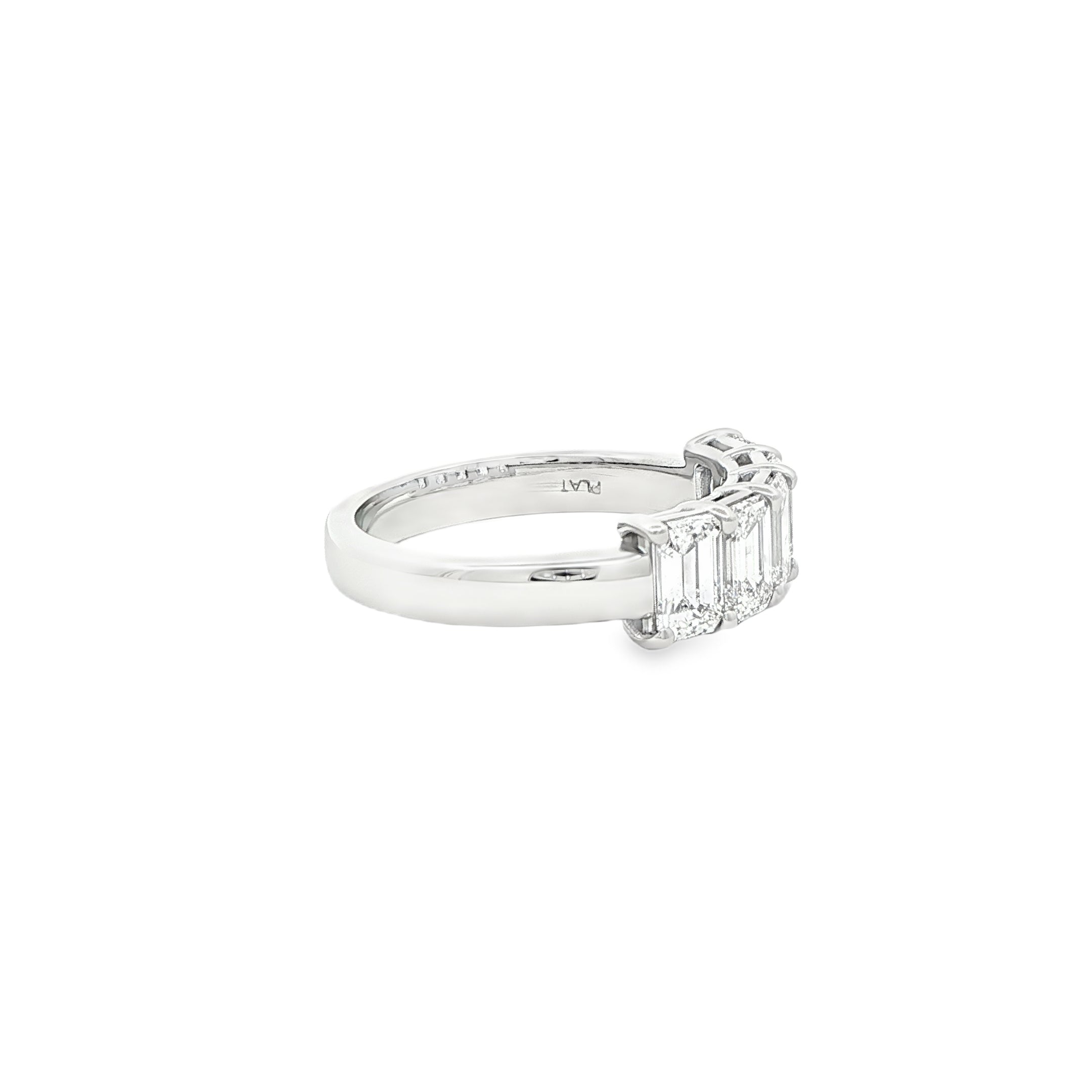 2.03 CT. Five GIA Certified Emerald Cut Diamond Band in Platinum