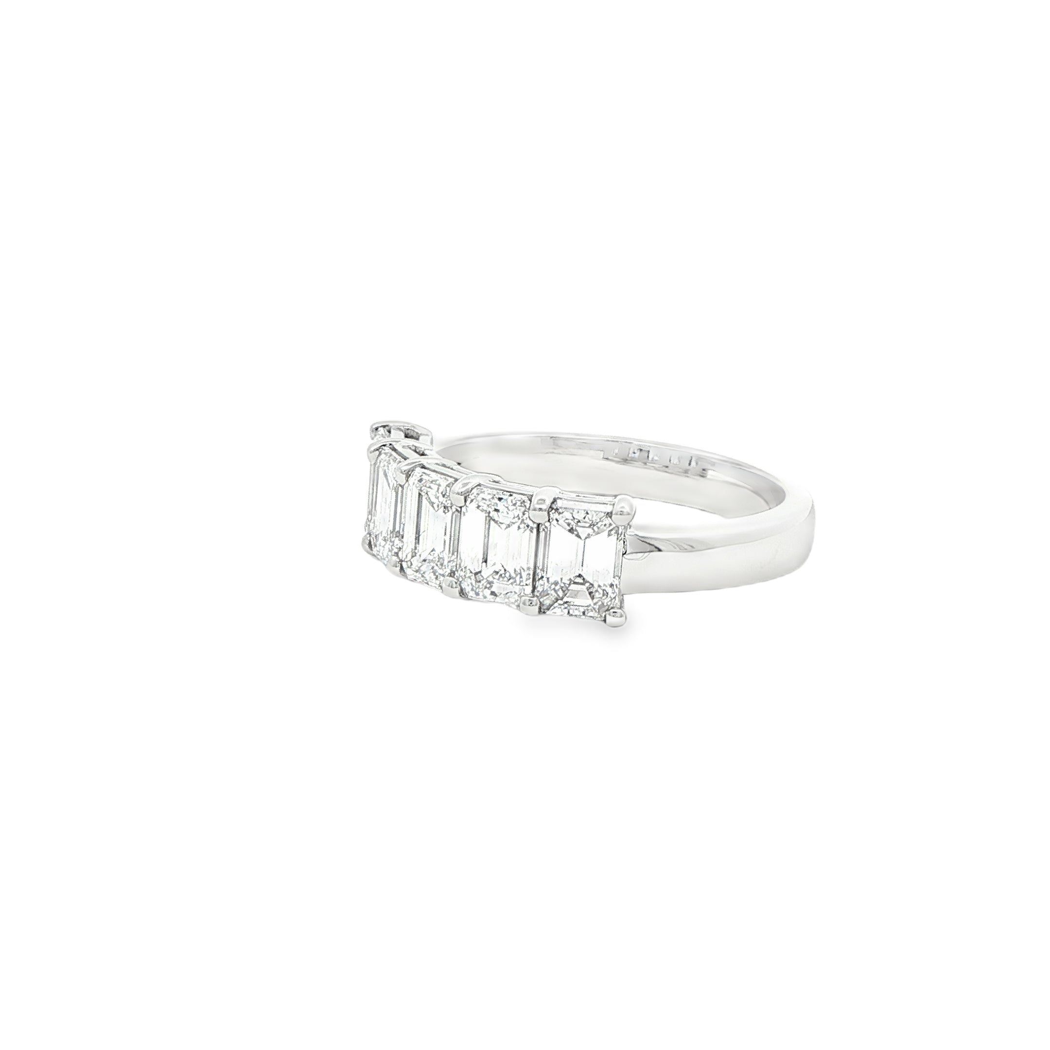 2.03 CT. Five GIA Certified Emerald Cut Diamond Band in Platinum