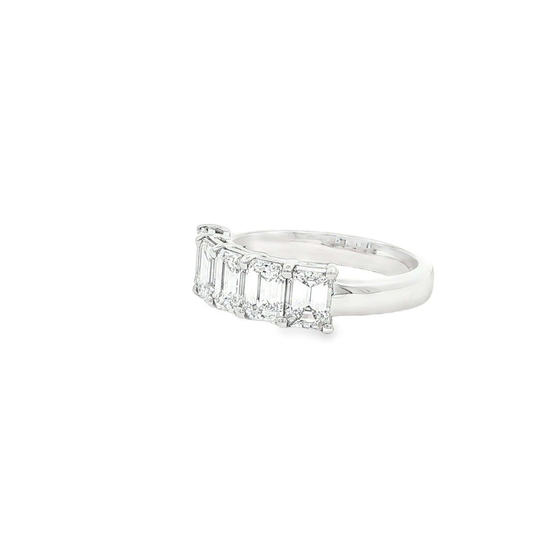 2.03 CT. Five GIA Certified Emerald Cut Diamond Band in Platinum - Half Eternity Ring