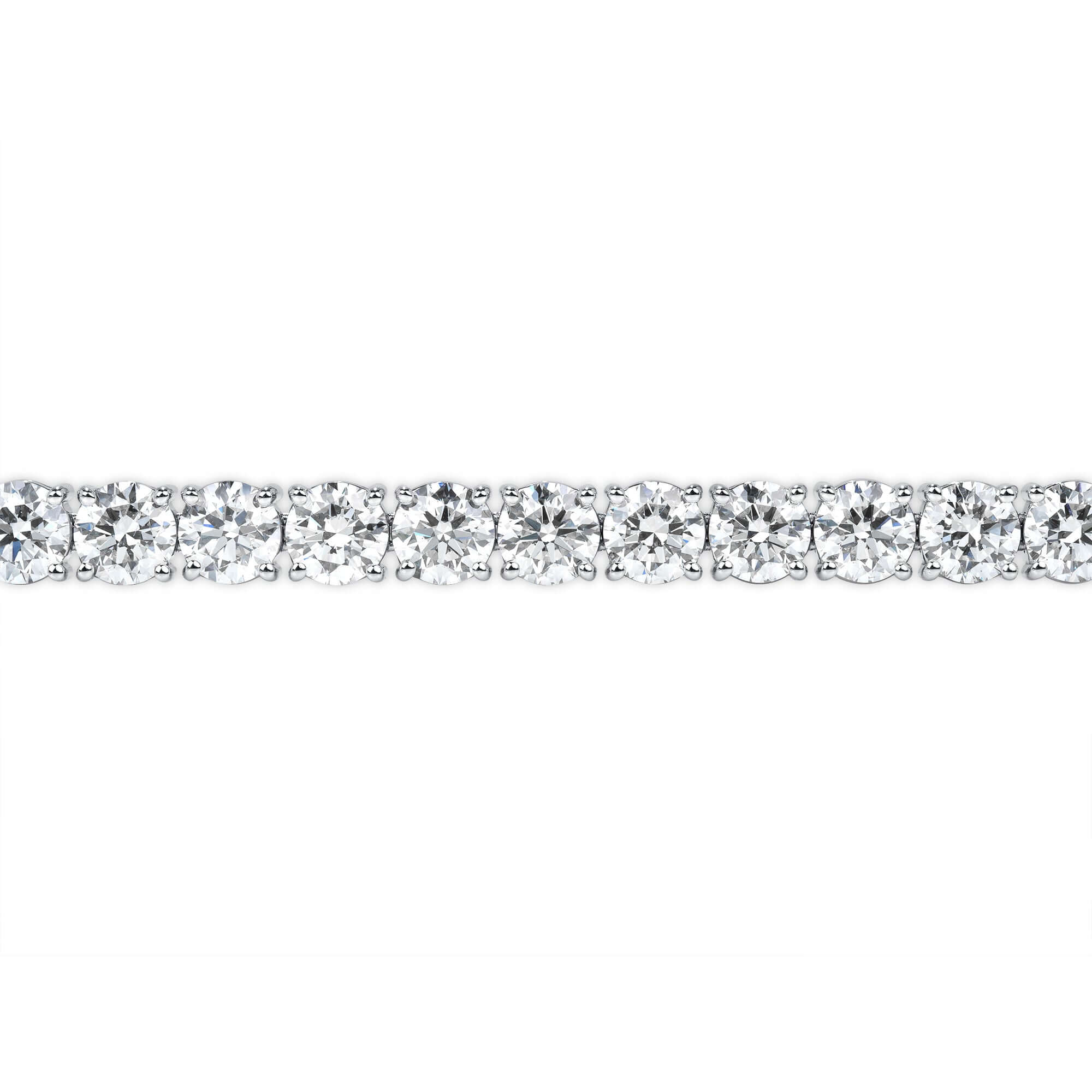 16.68 CT. Round Brilliant Diamond Tennis Bracelet in 14K White Gold - Tennis Bracelet