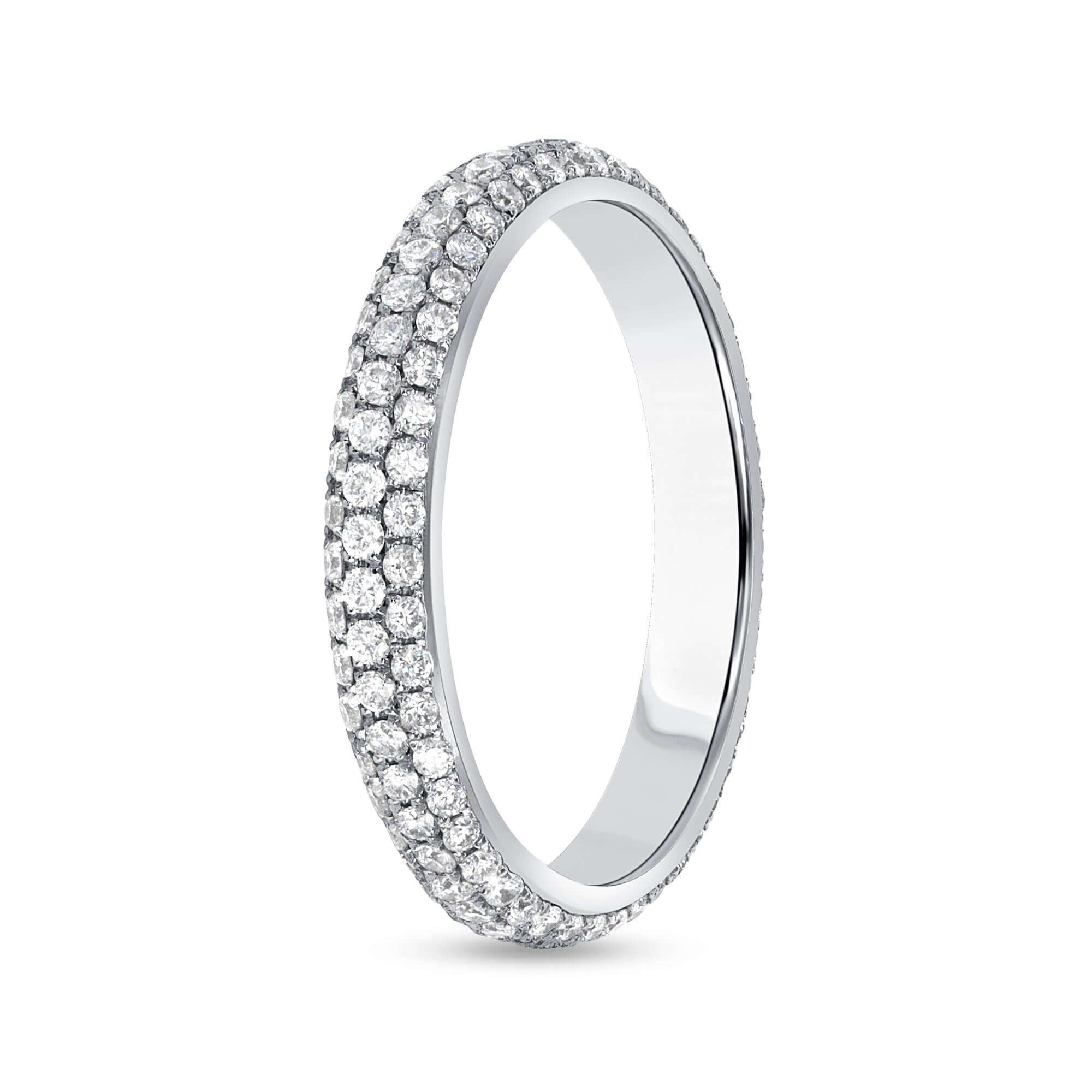 0.79 CT. Round Brilliant Diamond Eternity Band in 14K White Gold - Eternity Ring