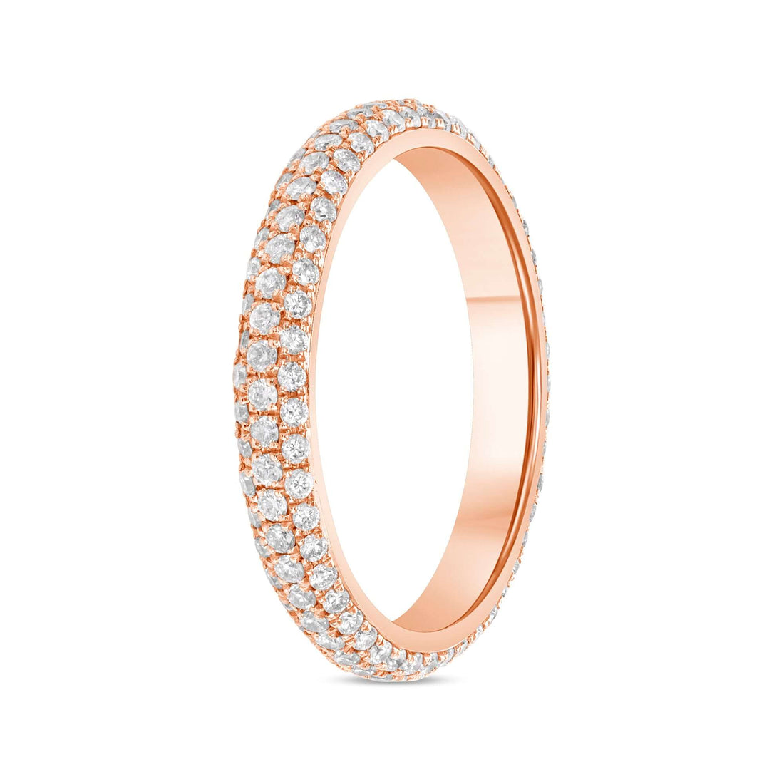 0.80 CT. Round Brilliant Diamond Eternity Band in 14K Rose Gold - Eternity Ring