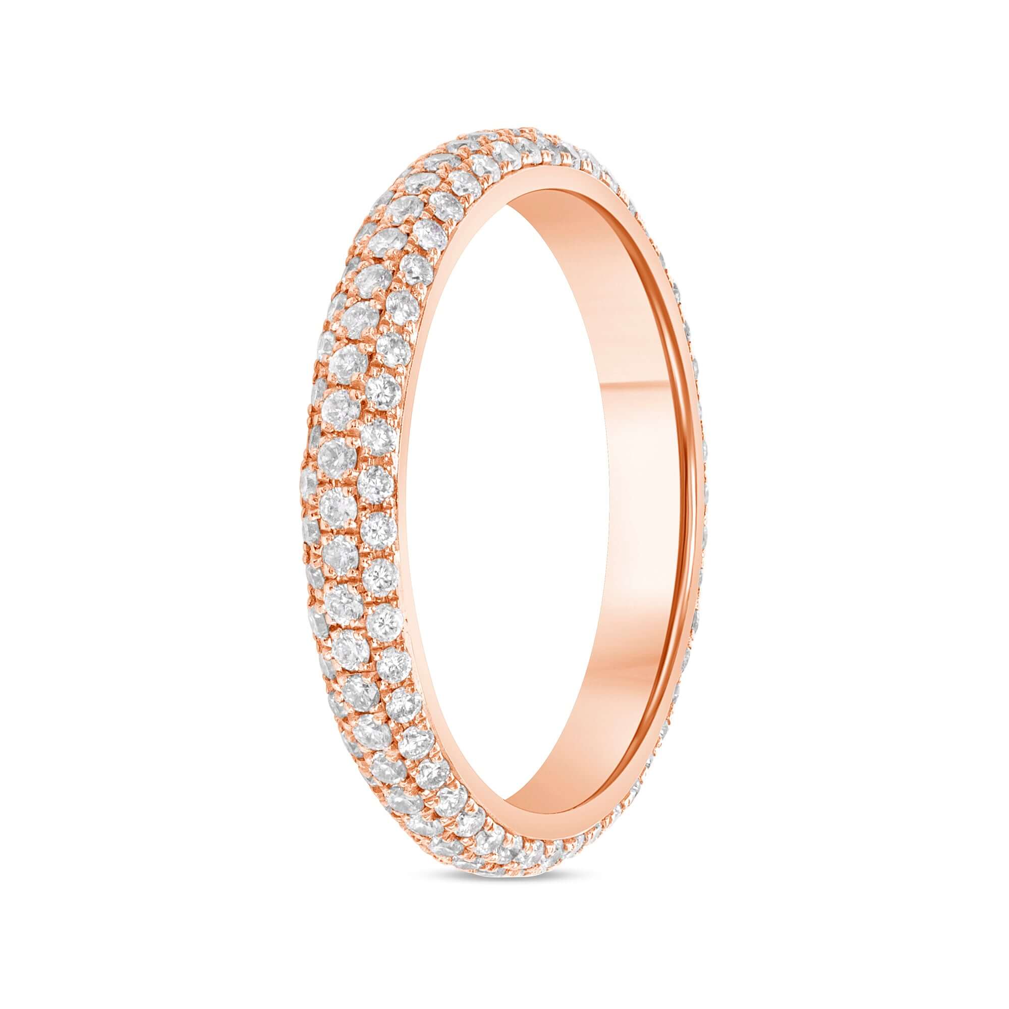 0.80 CT. Round Brilliant Diamond Eternity Band in 14K Rose Gold - Eternity Ring