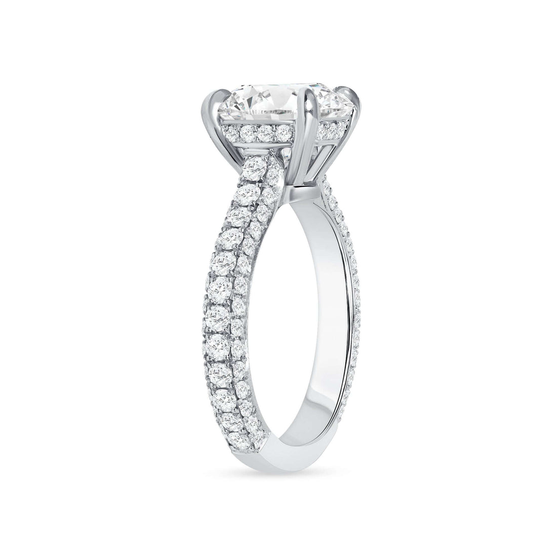 4.28 CT. Round Brilliant Diamond Ring in Platinum - Engagement Rings