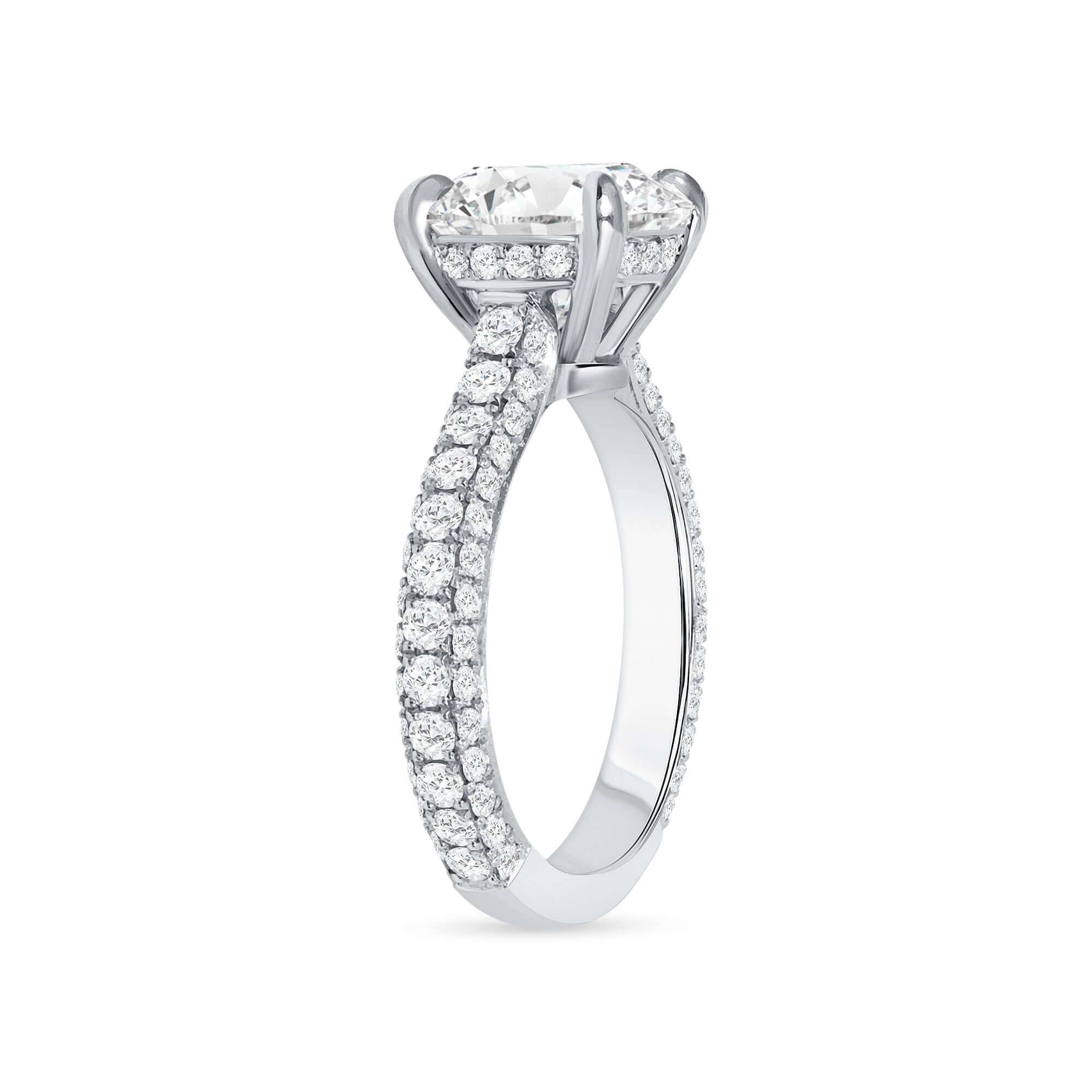 4.28 CT. Round Brilliant Diamond Ring in Platinum - Engagement Rings