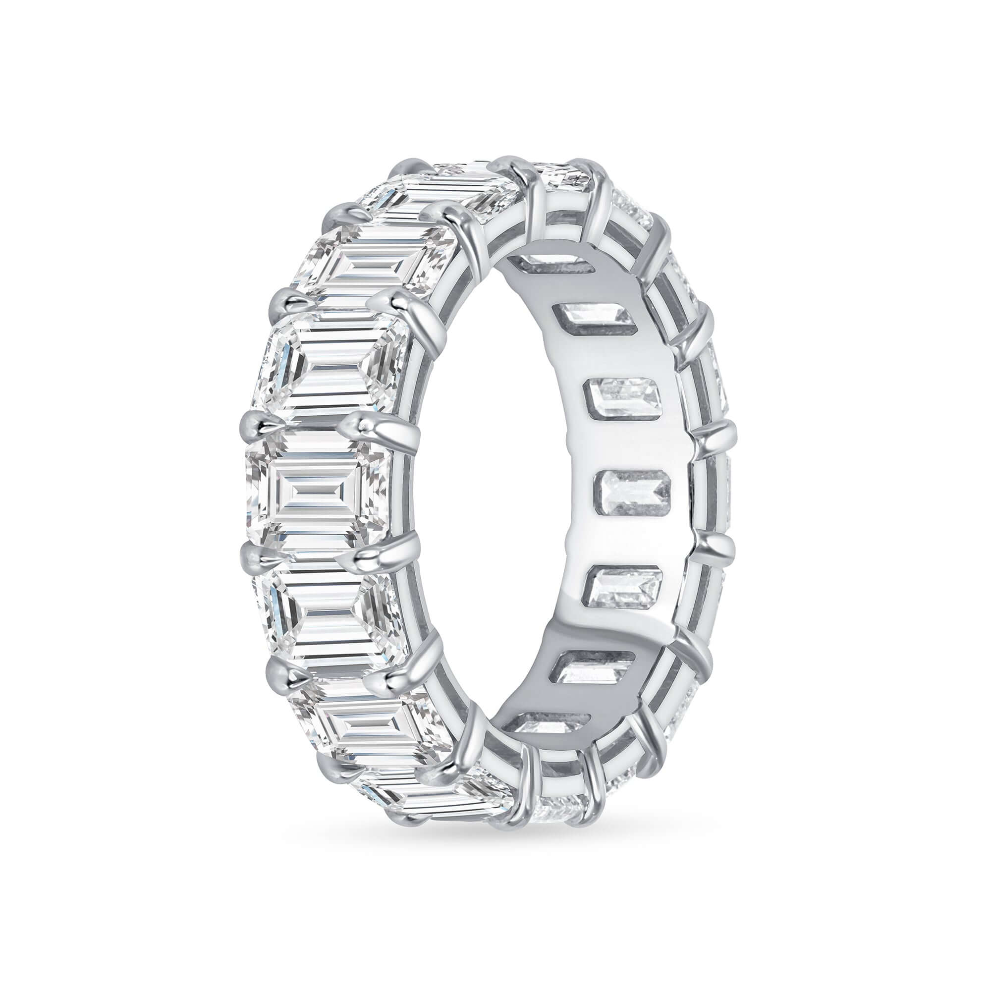 8.25 CT. Emerald Cut Diamond Eternity Band in Platinum - Eternity Ring