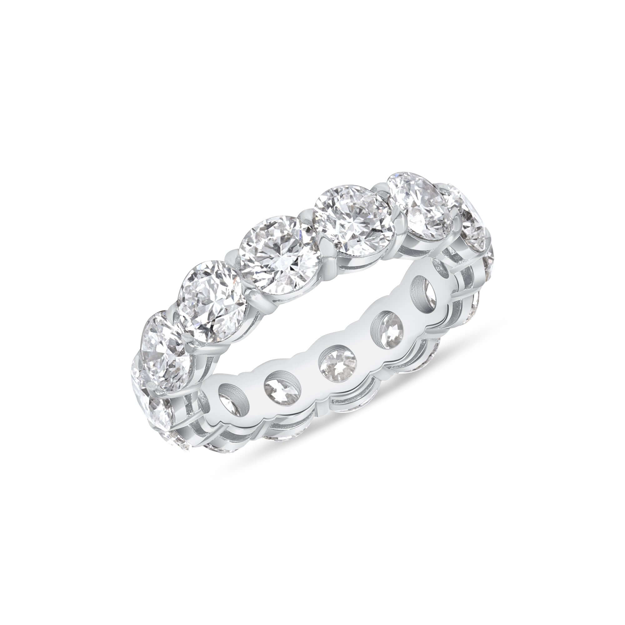 5.63 CT. Round Brilliant Diamond Eternity Band in Platinum - Eternity Ring