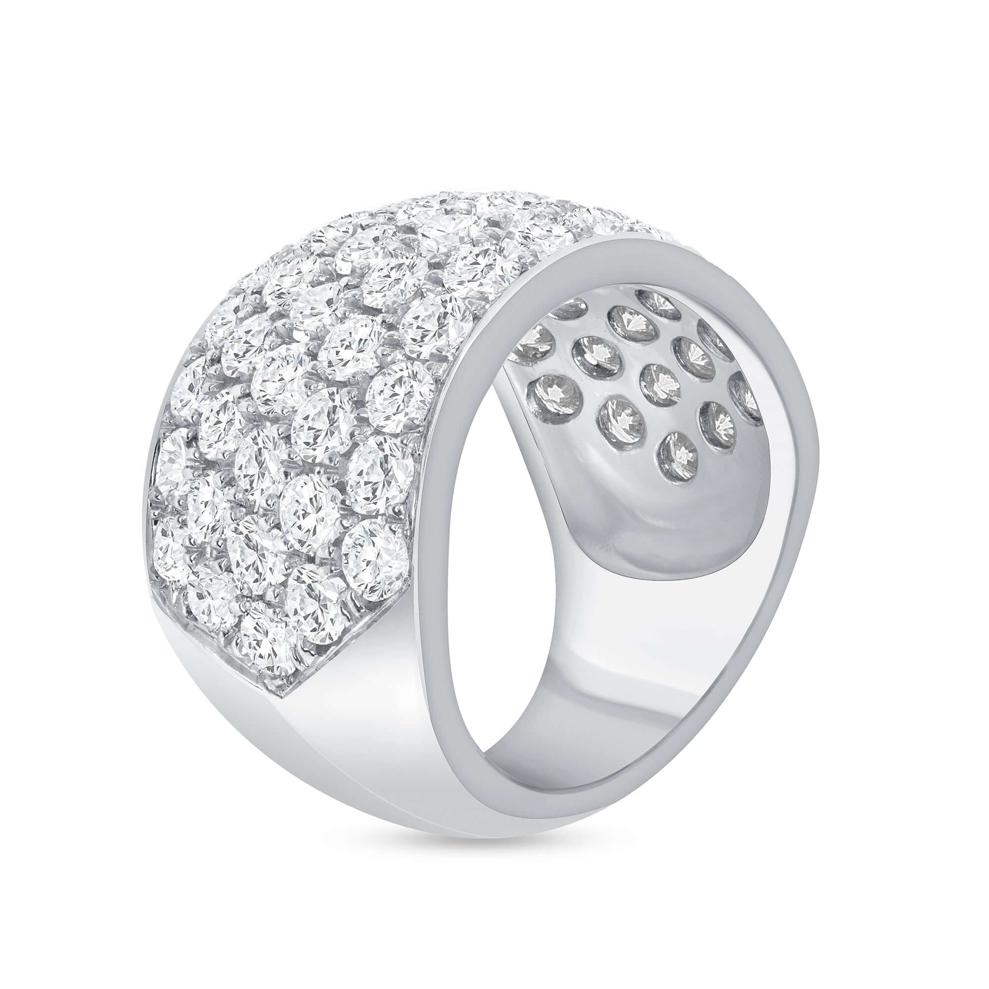 4.14 CT. Round Brilliant Diamond Band in Platinum - Fashion Ring