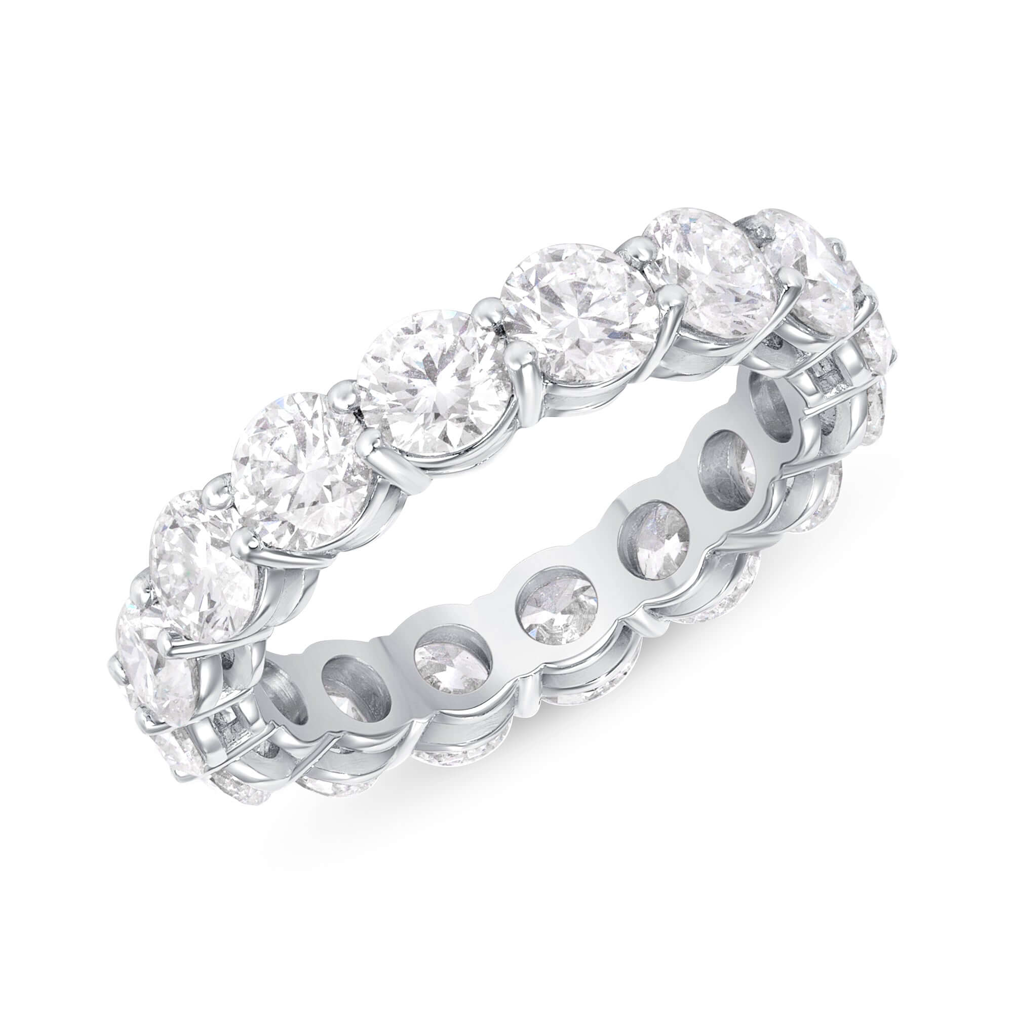 3.23 CT. Round Brilliant Diamond Eternity Band in Platinum - Eternity Ring