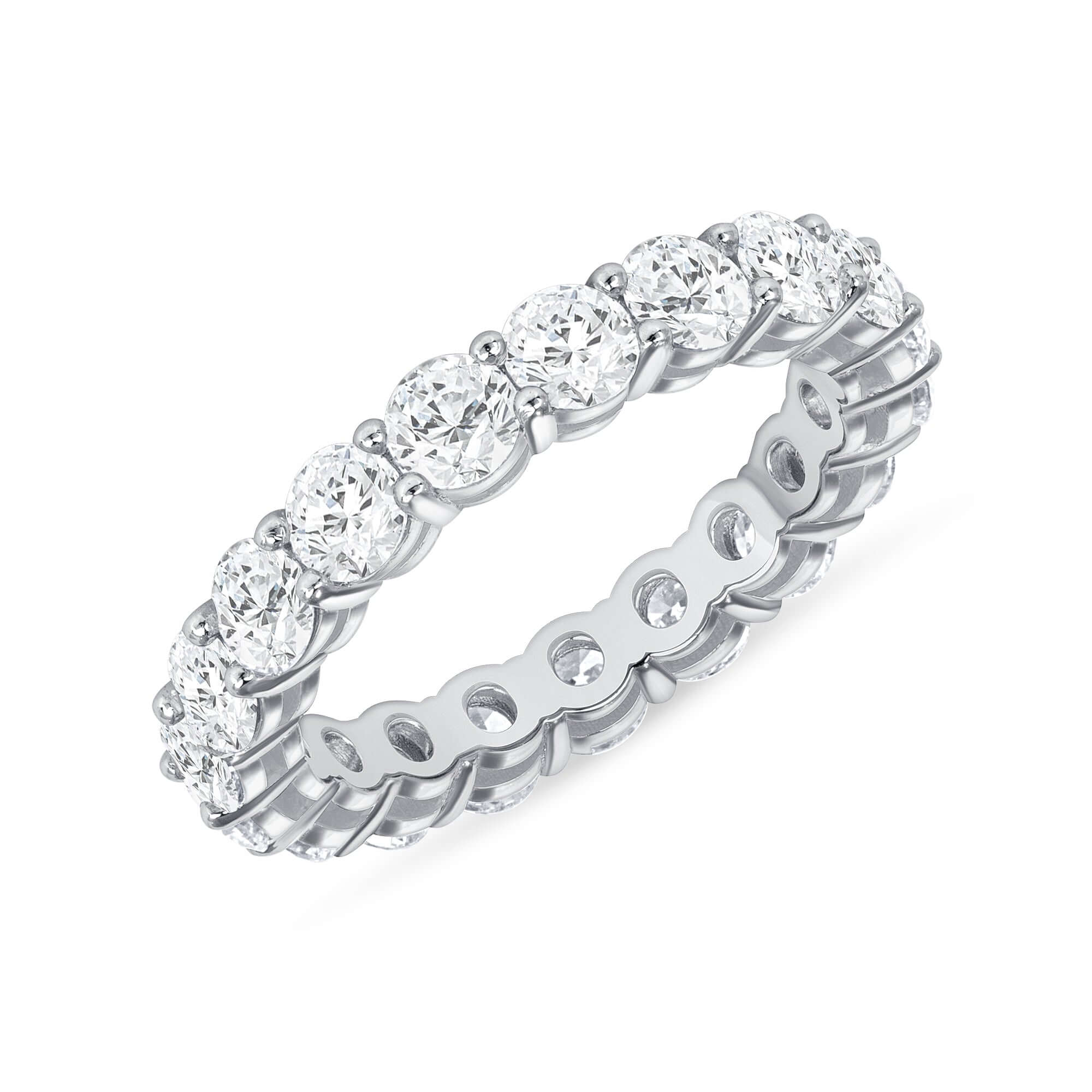 2.85 CT. Round Brilliant Diamond Eternity Band in Platinum - Eternity Ring