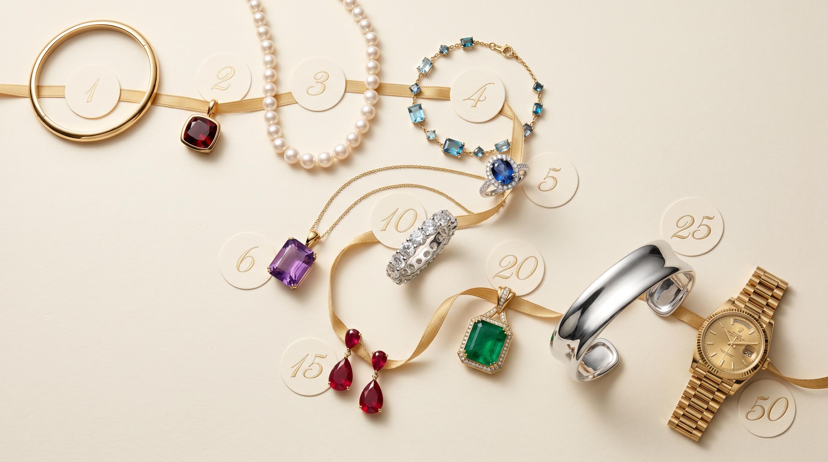 Wedding Anniversary Jewelry by Year: The Complete Guide