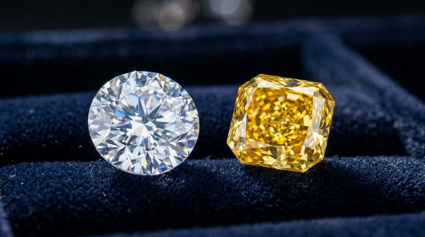 Yellow Diamond vs White Diamond: Key Differences, Value and How to Choose