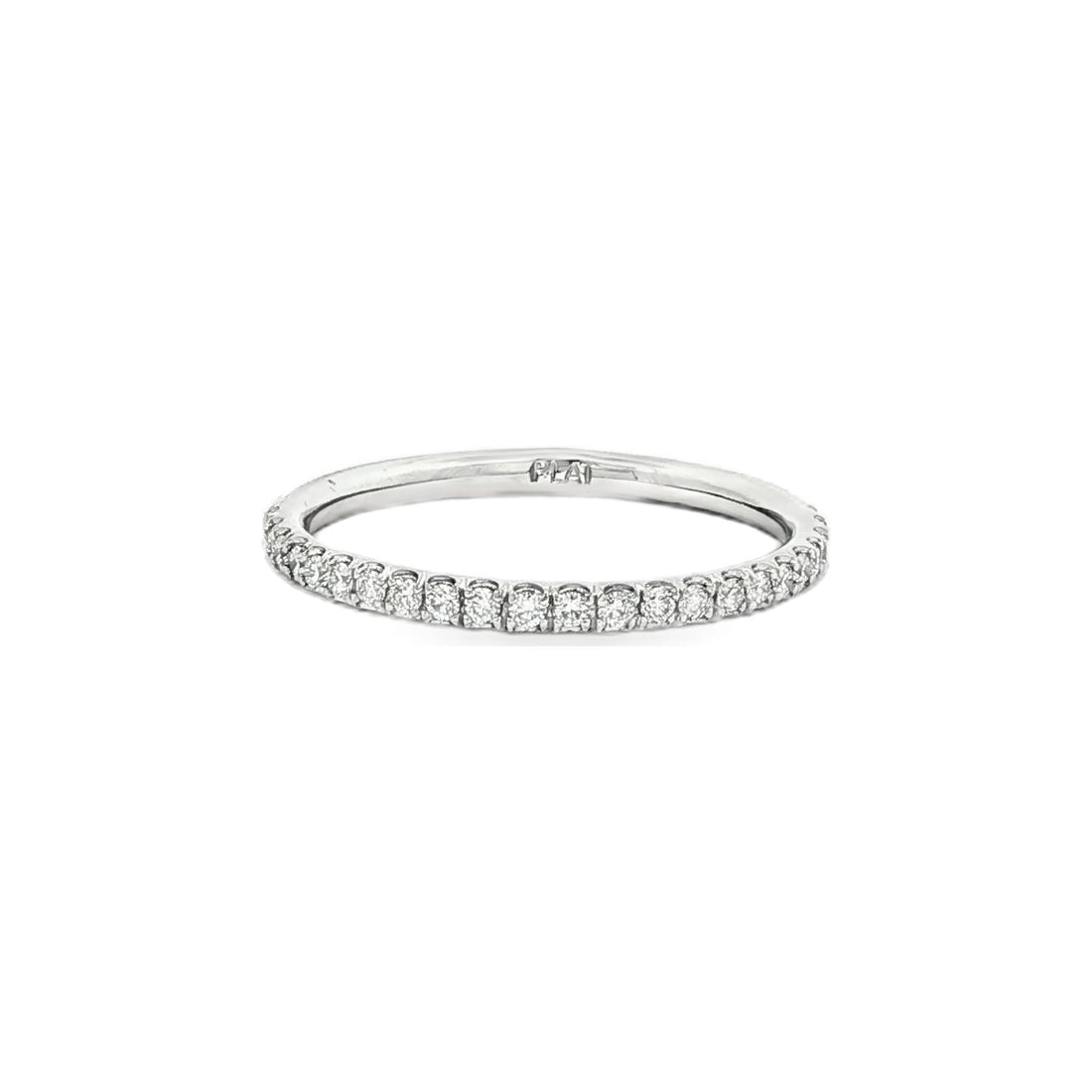 0.23 CT. Round Brilliant Pavé Diamond Stackable Ring in Platinum