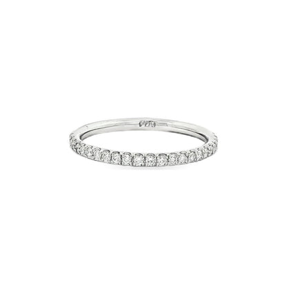 0.23 CT. Round Brilliant Pavé Diamond Stackable Ring in Platinum