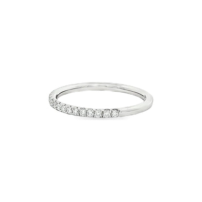 0.23 CT. Round Brilliant Pavé Diamond Stackable Ring in Platinum view 2