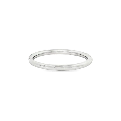 0.23 CT. Round Brilliant Pavé Diamond Stackable Ring in Platinum view 3